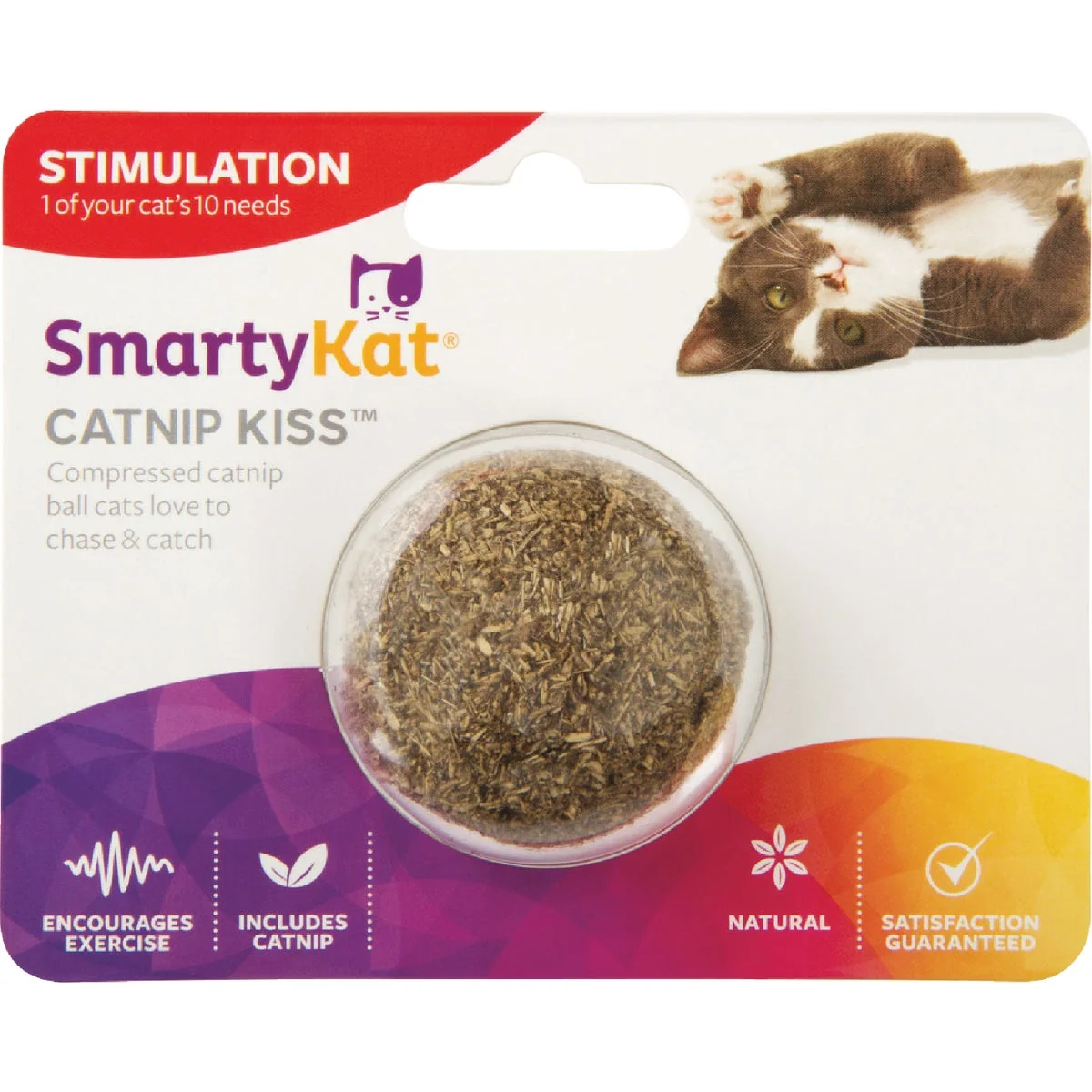Selected SmartyKat Catnip Kiss Compressed Catnip Ball Cat Toy Functional