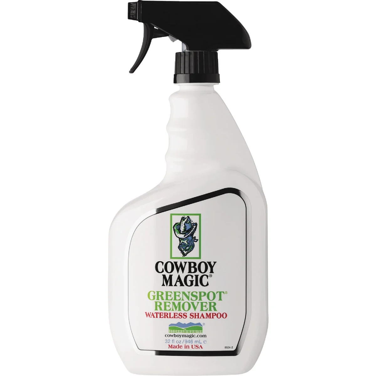 Professional Cowboy Greenspot Remover 32 Oz. Waterless Shampoo Easy-to-Use