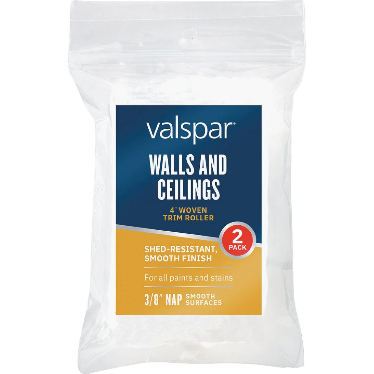 Selected Valspar 4 In. Woven Walls and Ceiling Roller 2-Pack Dependable