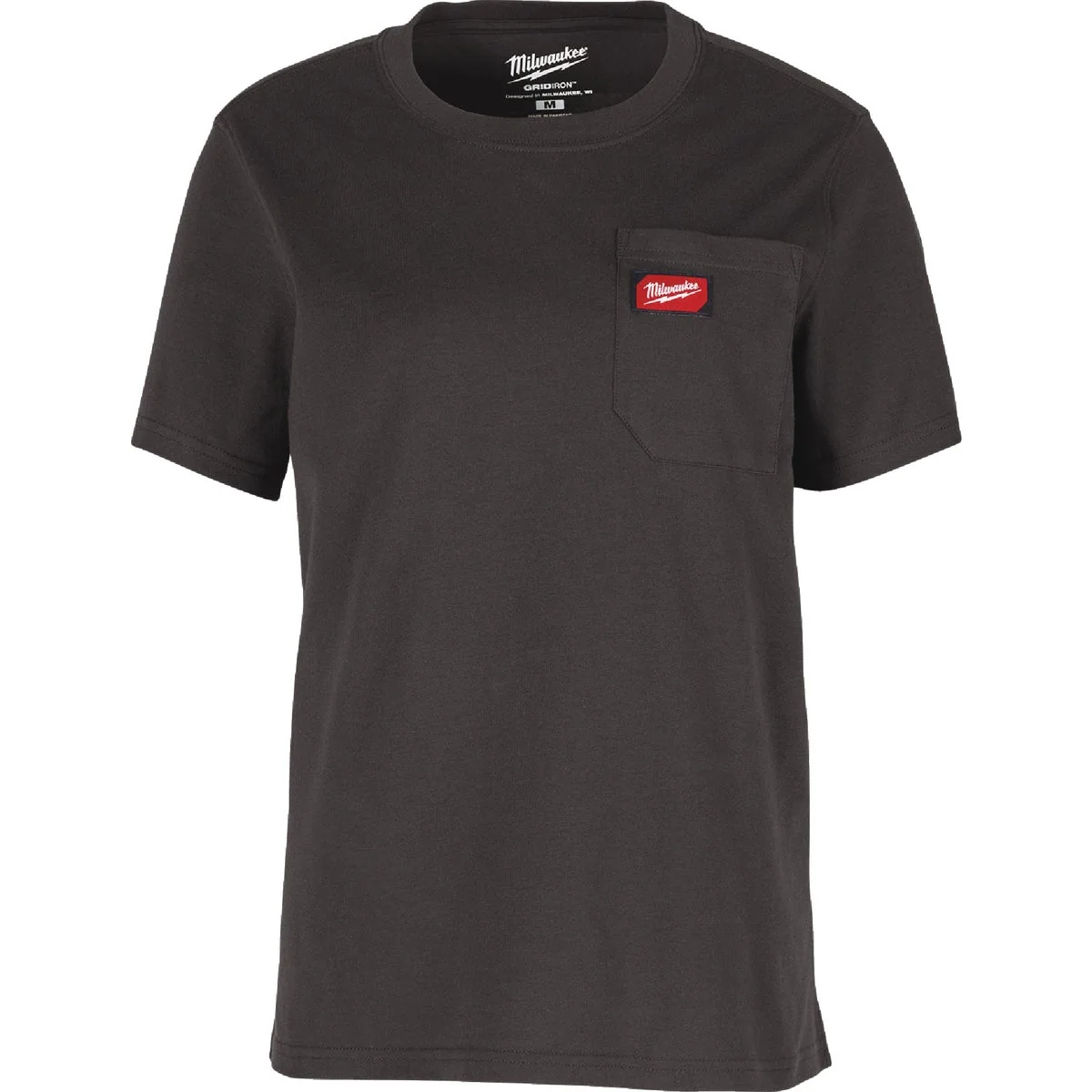 Fine Crafted Milwaukee GridIron Women's Small Black Short Sleeve Pocket T-Shirt Enhanced