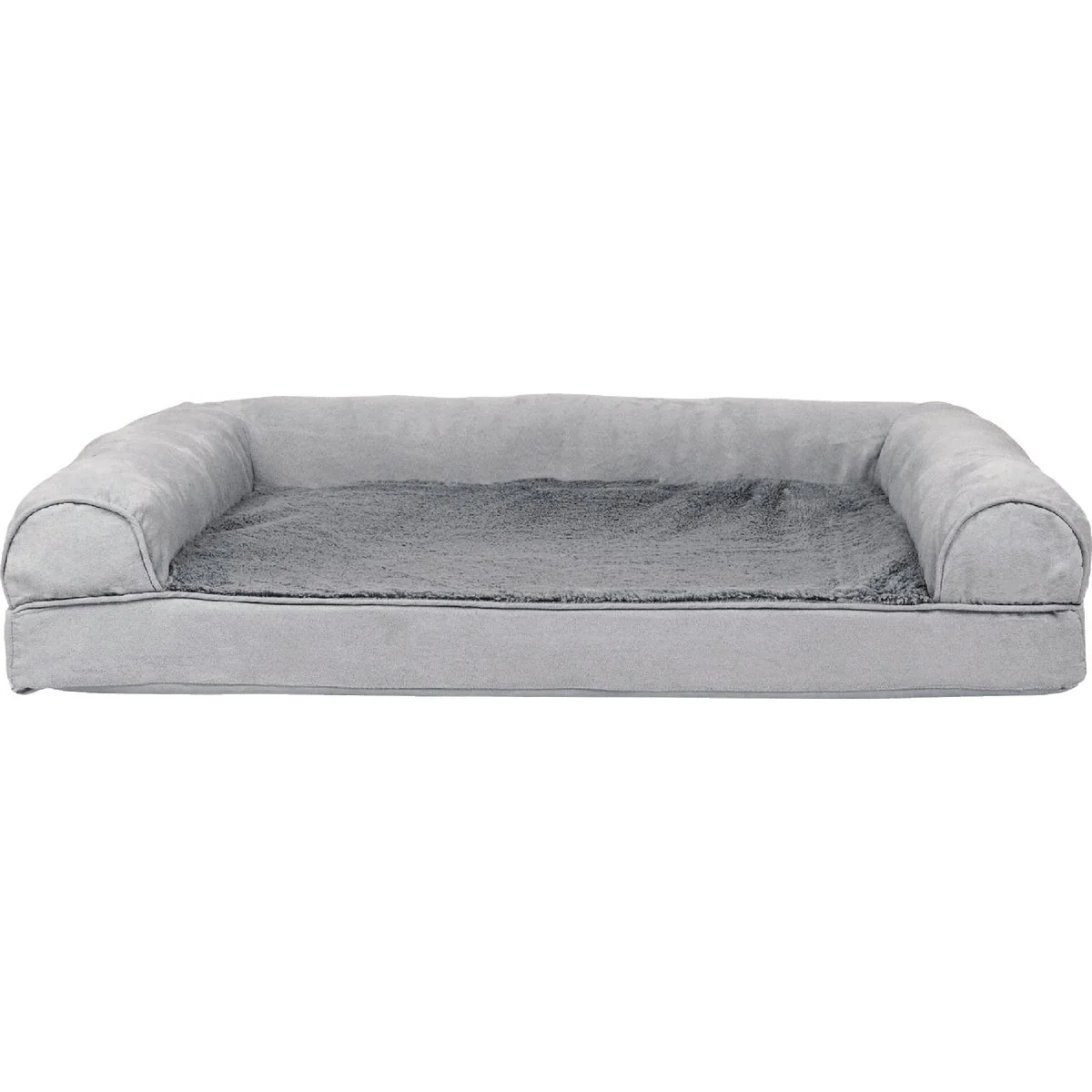 Premium FurHaven Large Plush Suede Orthopedic Sofa Dog Bed Refined
