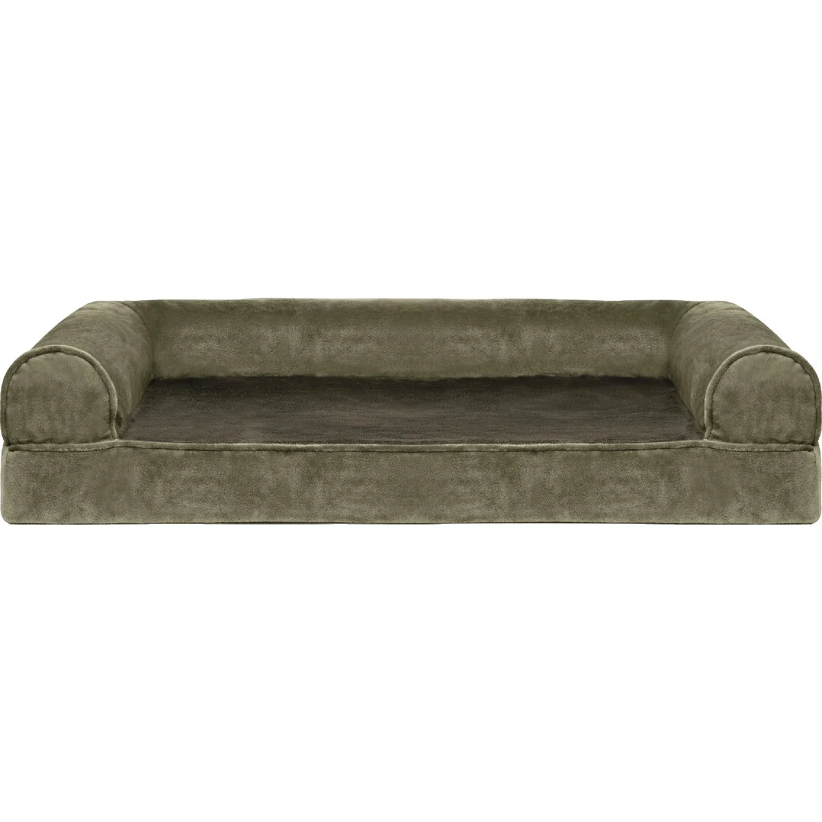 Environmentally Friendly FurHaven Medium Faux Fur Velvet Orthopedic Sofa Dog Bed Selected