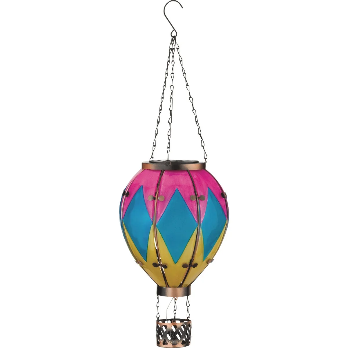 Carefully Designed Regal Art Gift Large Diamond Hot Air Balloon Solar Lantern Authentic