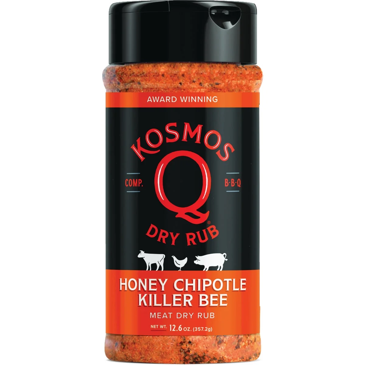 Reusable Kosmos Q 12.6 Oz. Honey Chipotle Killer Bee Chipotle Meat Rub Prestigious