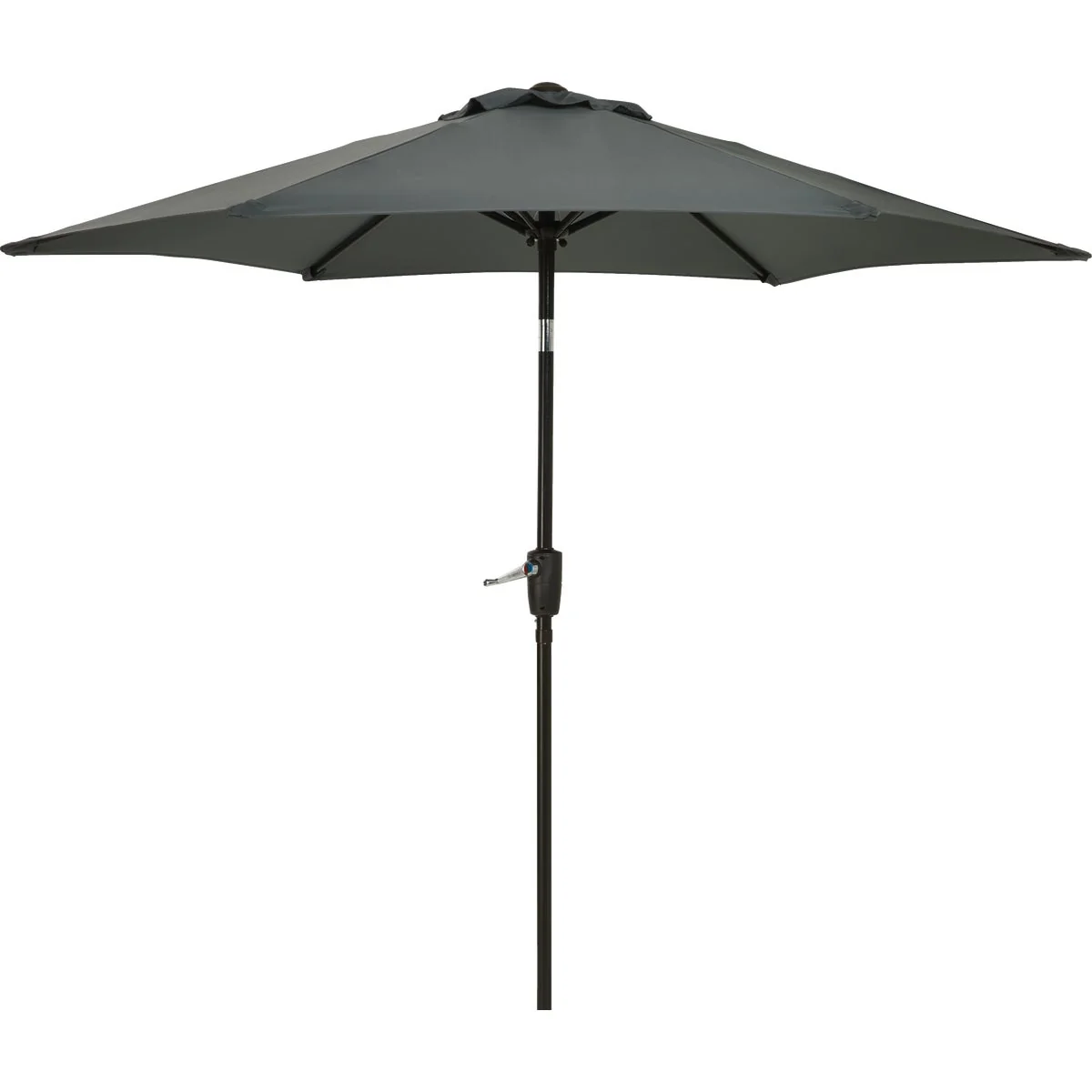 Organic Outdoor Expressions 9 Ft. Pulley Heather Blue Market Patio Umbrella with Chrome Plated Hardware Certified