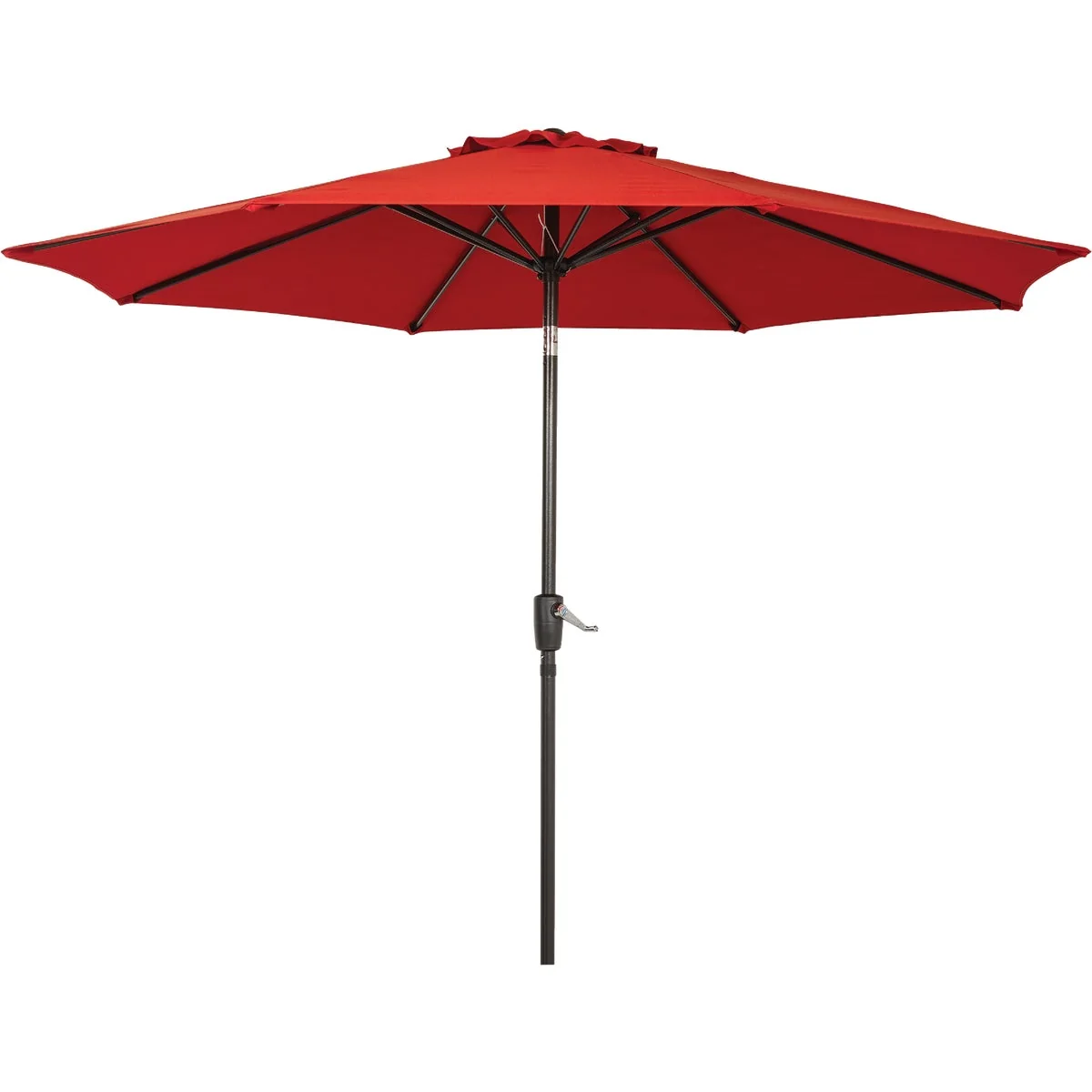 Minimalist Outdoor Expressions 9 Ft. Aluminum Tilt Crank Heather Green Patio Umbrella Flexible
