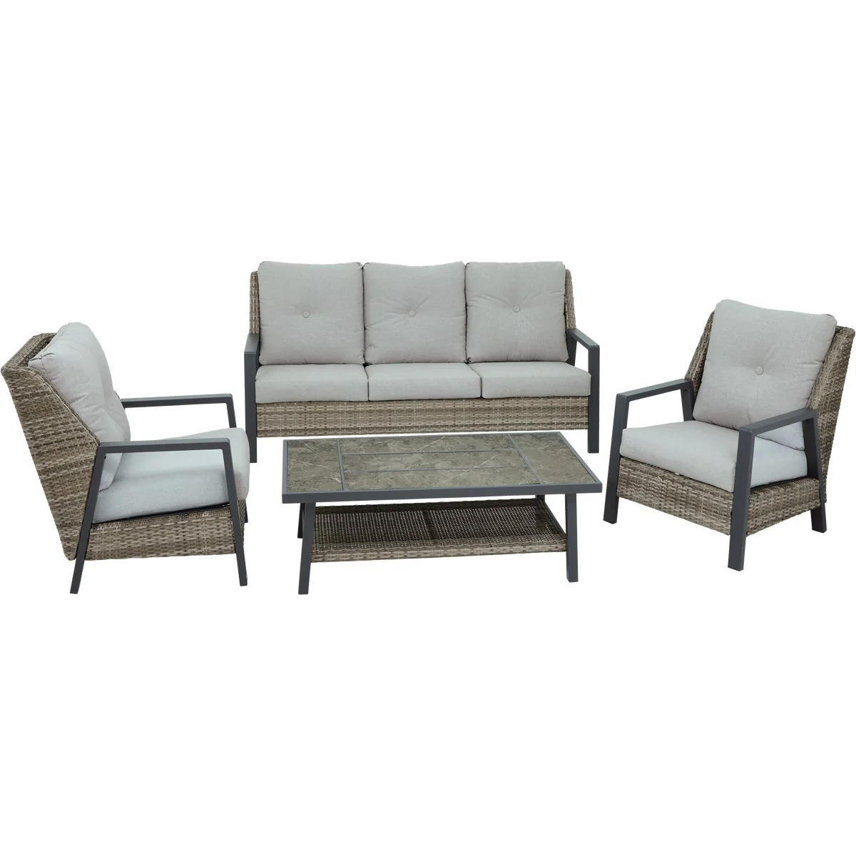 Carefully Designed Outdoor Expressions 4-Piece Wicker Chat Set High-Quality