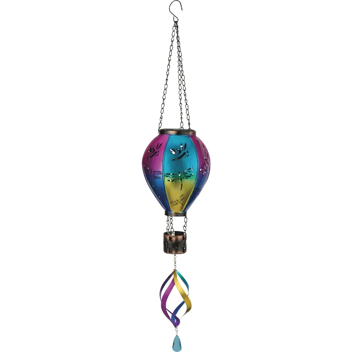 Minimalist Regal Art Gift Dragonfly Hot Air Balloon Spinner Solar Lantern Optimized
