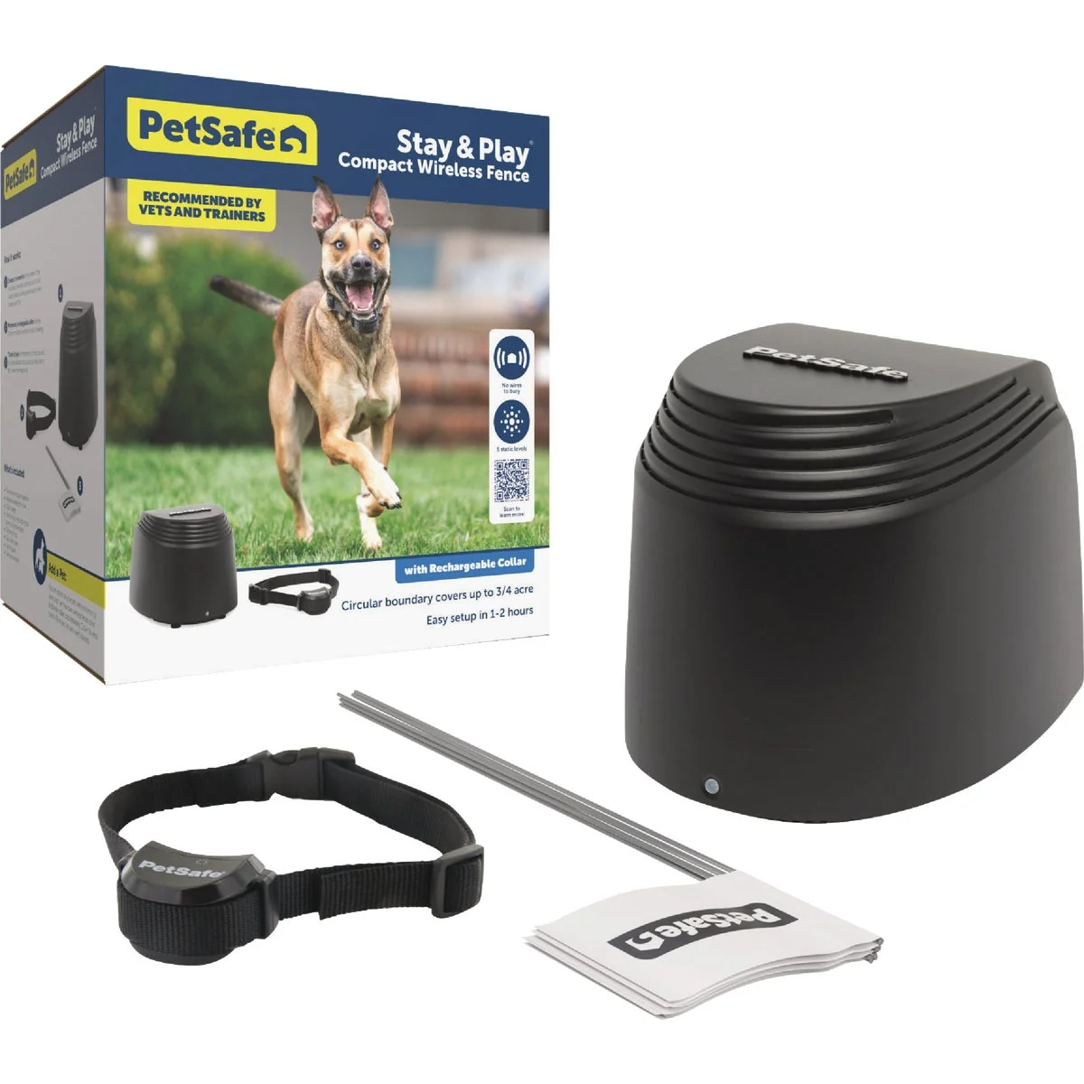 Next-Generation PetSafe Stay Play Compact Wireless Dog Fence Pure