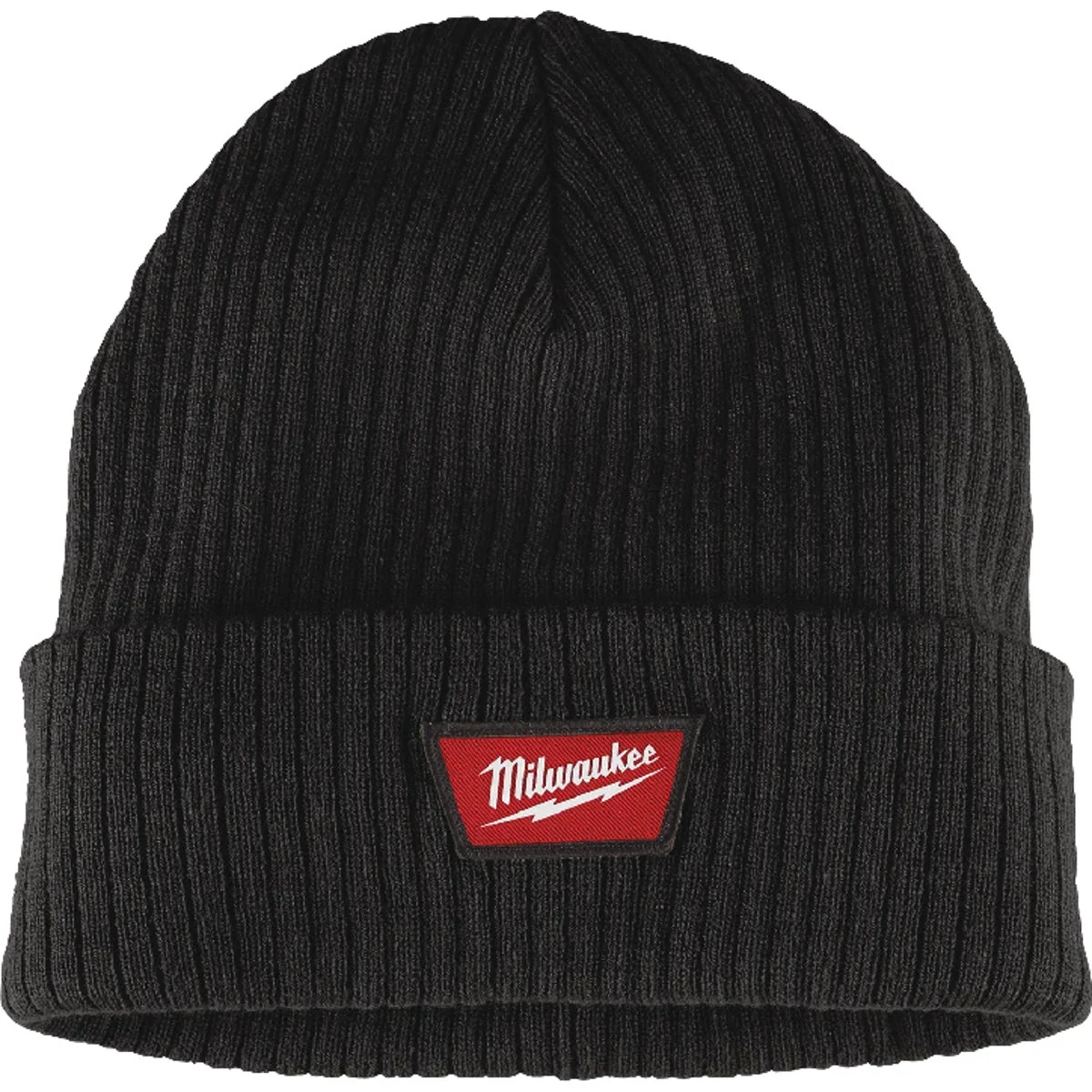 Long-Lasting Milwaukee Black Cuffed Beanie Rib-Knit Acrylic Sock Cap Secure
