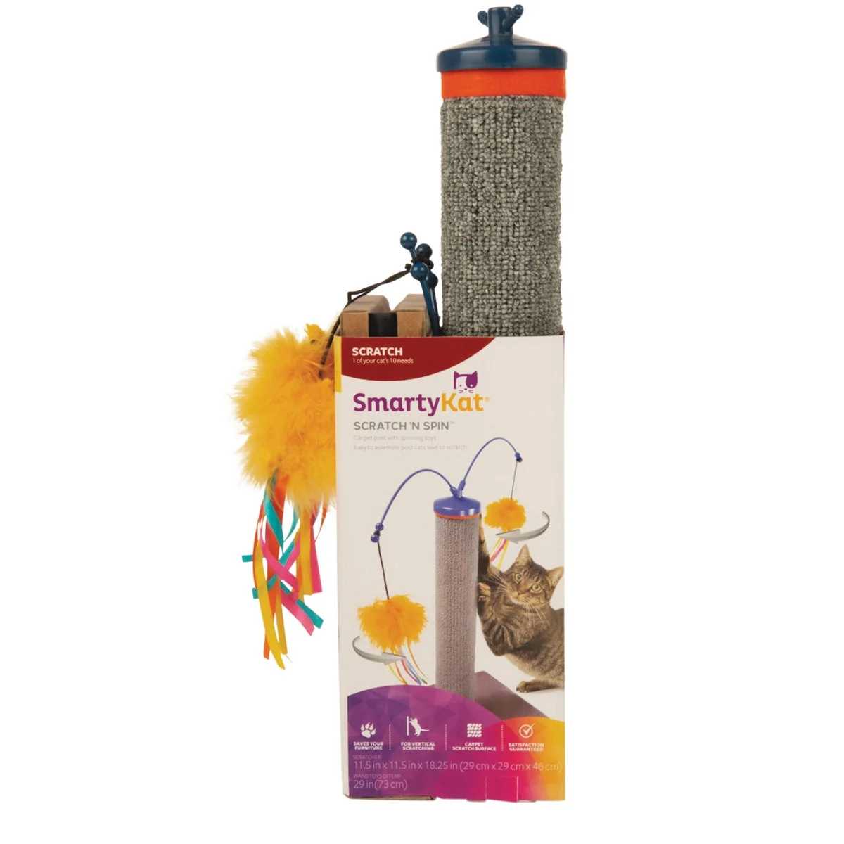 Dependable SmartyKat Scratch 'N Spin Cat Toy Quality