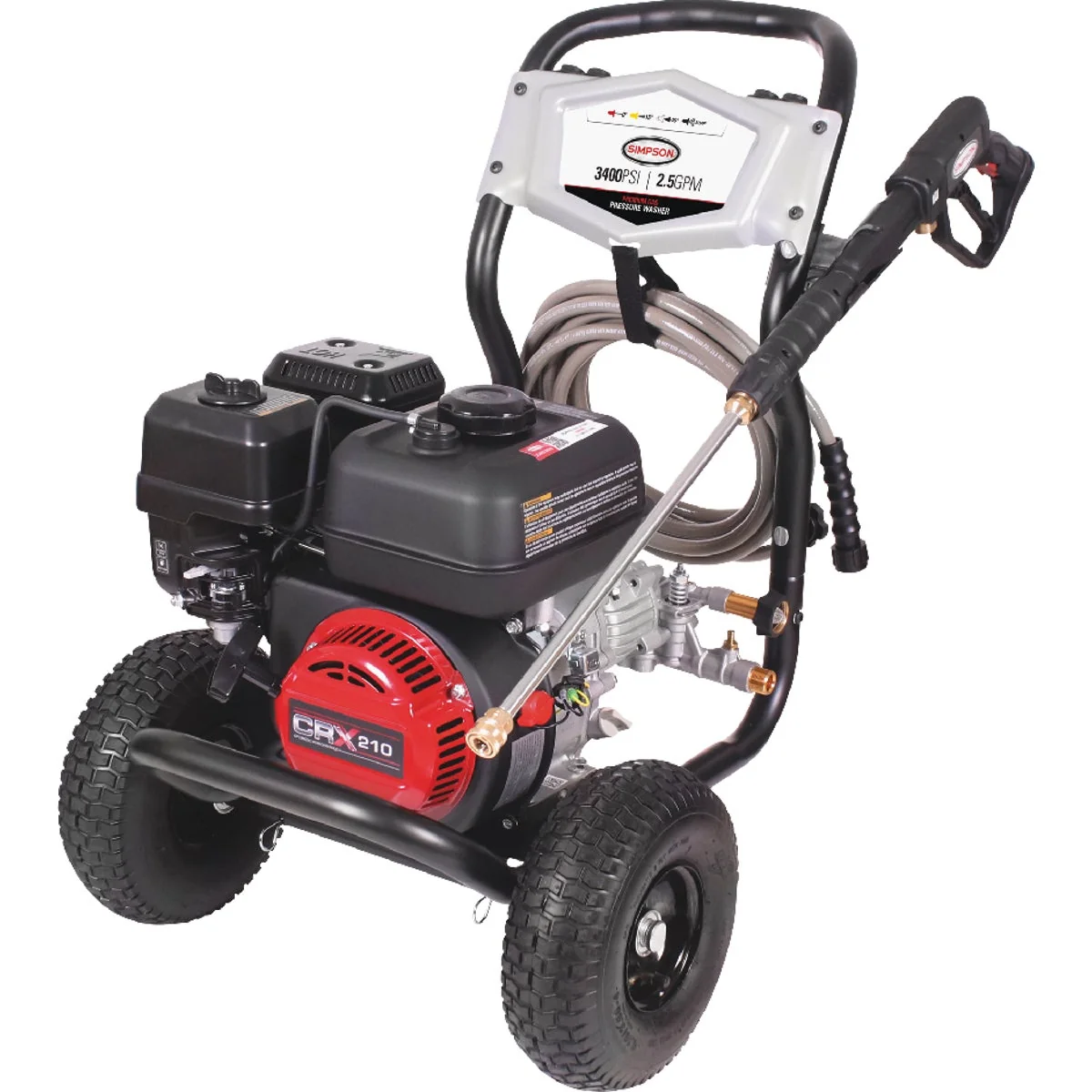Certified Simpson MegaShot 3400 PSI 2.5 GPM Cold Water Residential Gas Pressure Washer Advanced