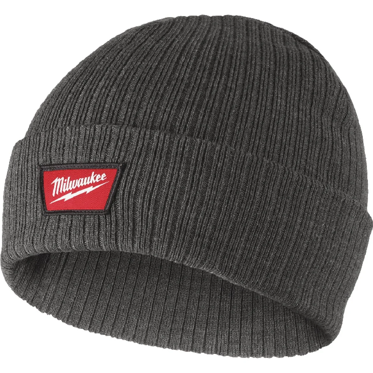 Verified Milwaukee Gray Cuffed Beanie Rib-Knit Acrylic Sock Cap Innovative