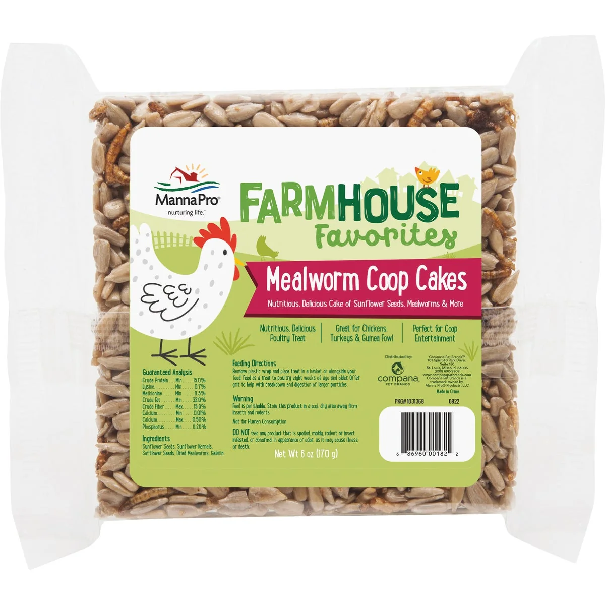 Pure Manna Pro Farmhouse Favorites Mealworm Coop Cake 3-Pack First-Class