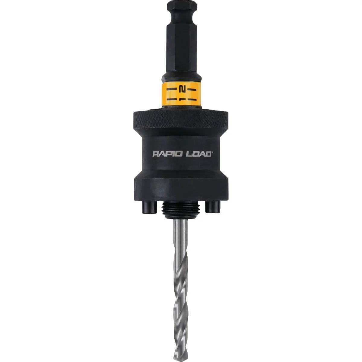 Convenient DEWALT 1-1 4 In. - 6 In. Quick Change Arbor 1 2 In. Shank Hole Saw Arbor Traditional