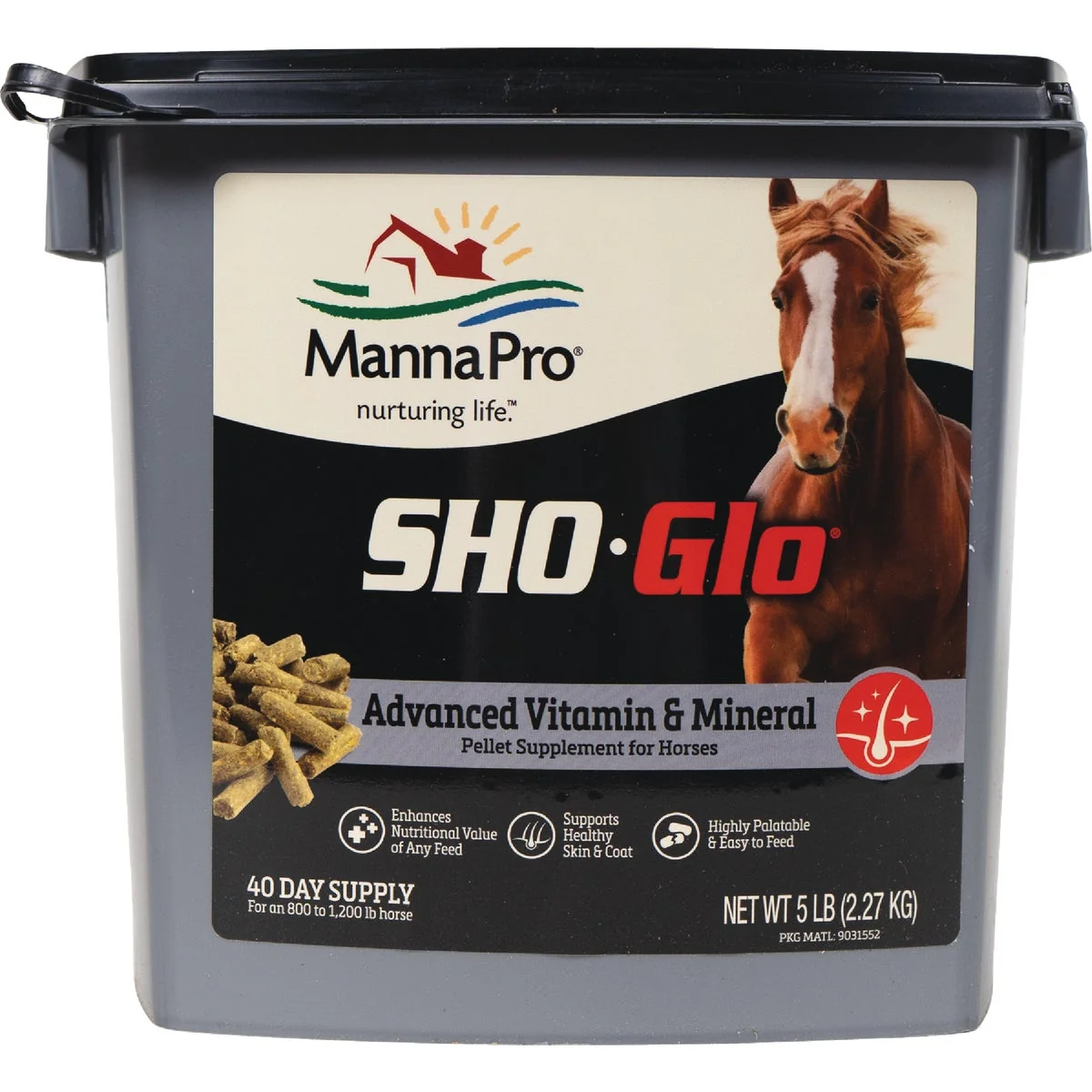 Next-Generation Manna Pro Horse Sho-Glo 5 Lb. Vitamin Mineral Horse Supplement Optimized