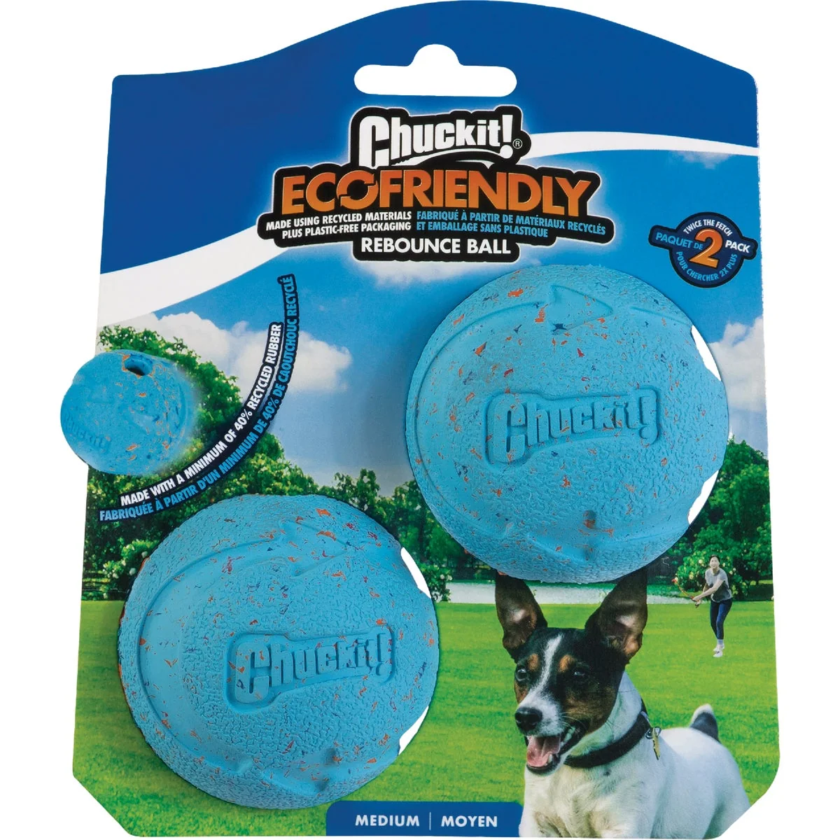 Refined Chuckit Medium EcoFriendly Rebounce Ball 2-Pack Pure