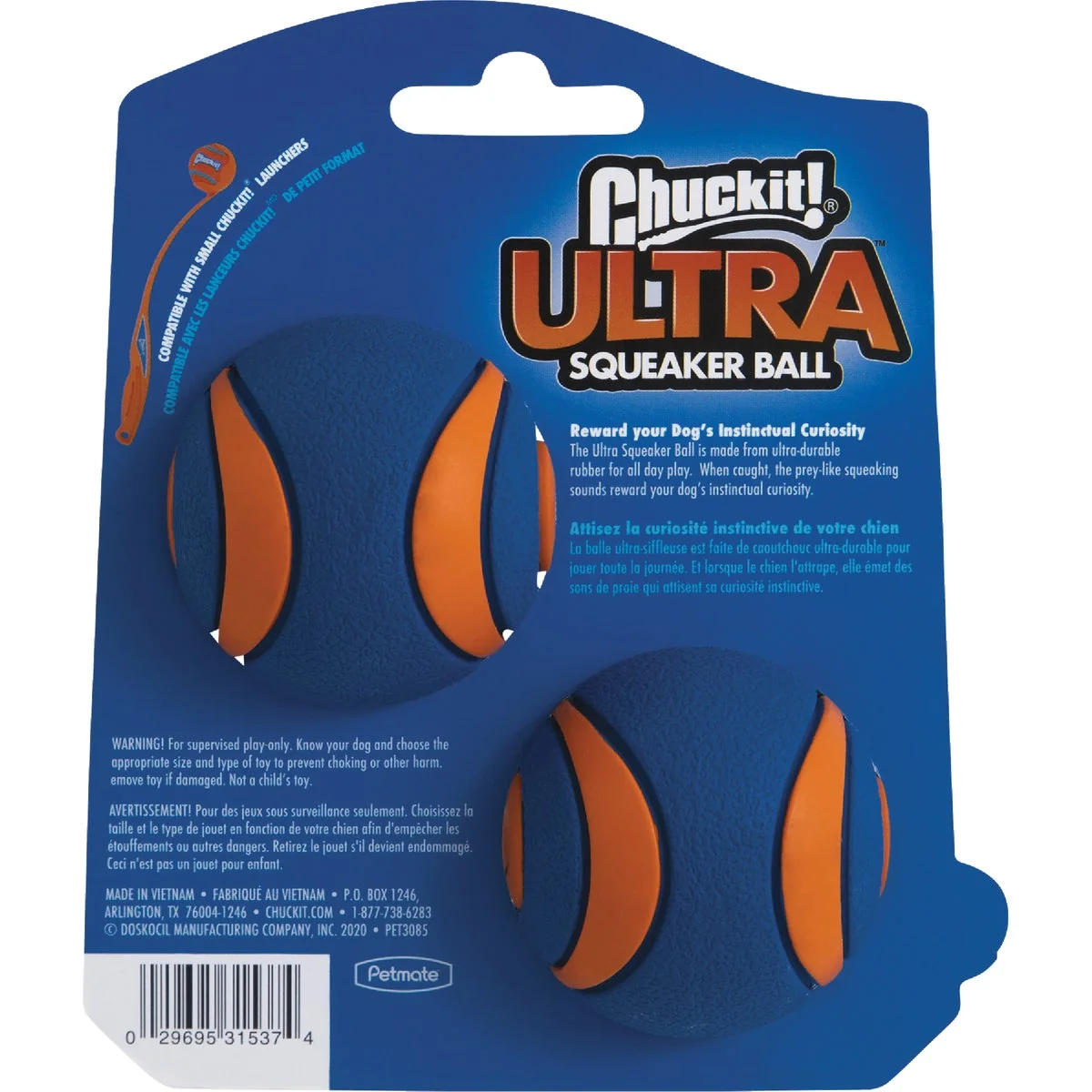 Secure Chuckit Ultra Squeaker Small Dog Toy 2-Pack Professional
