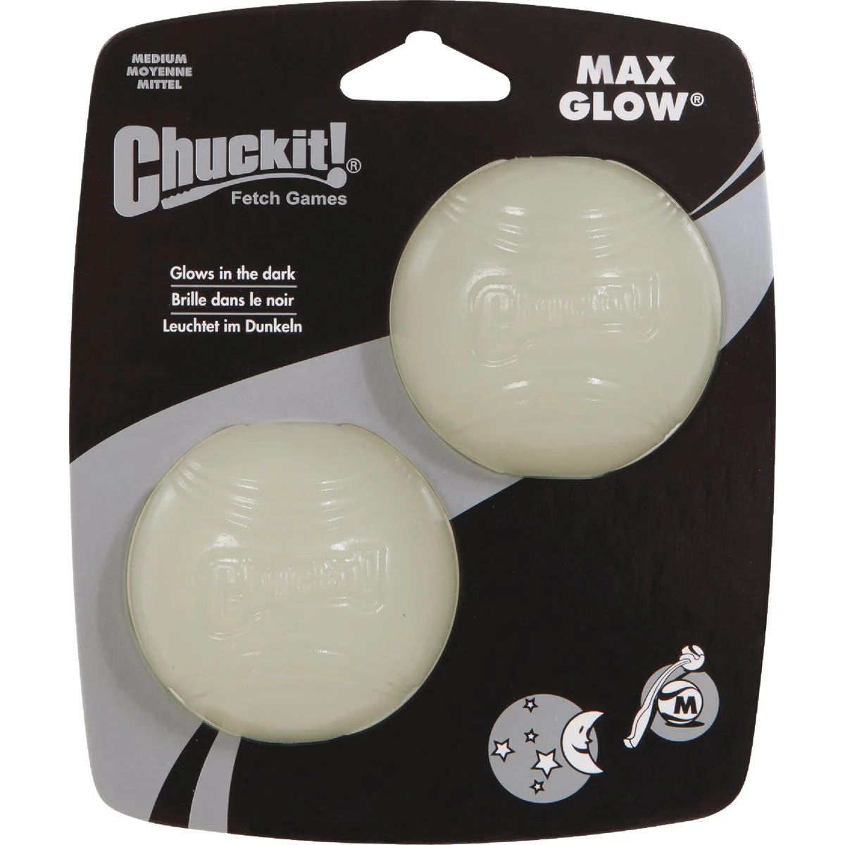 Minimalist Chuckit Max Glow Medium Ball 2-Pack Selected