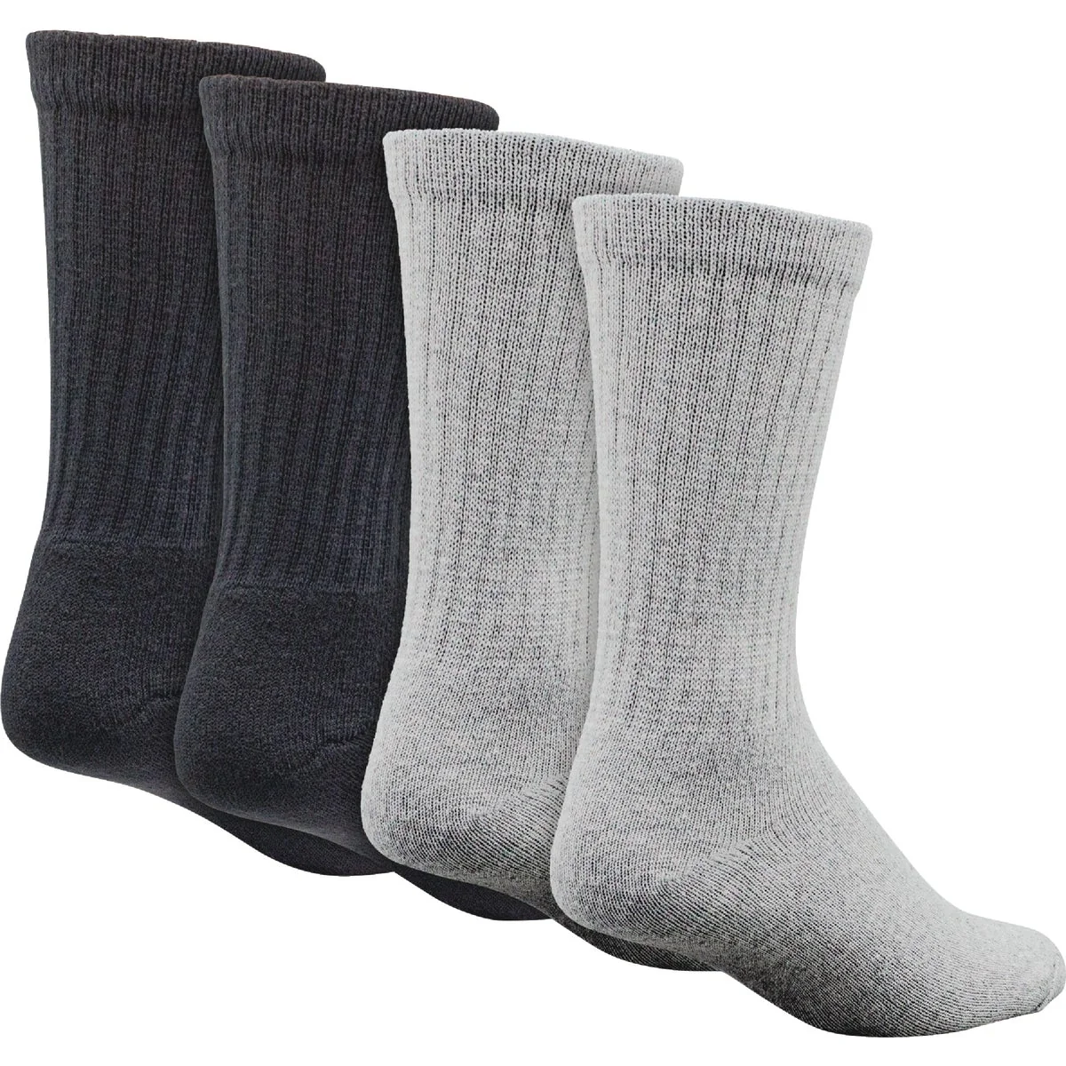 Reusable Railroad Sock Black Gray Crew Sock 6-Pack Prestigious