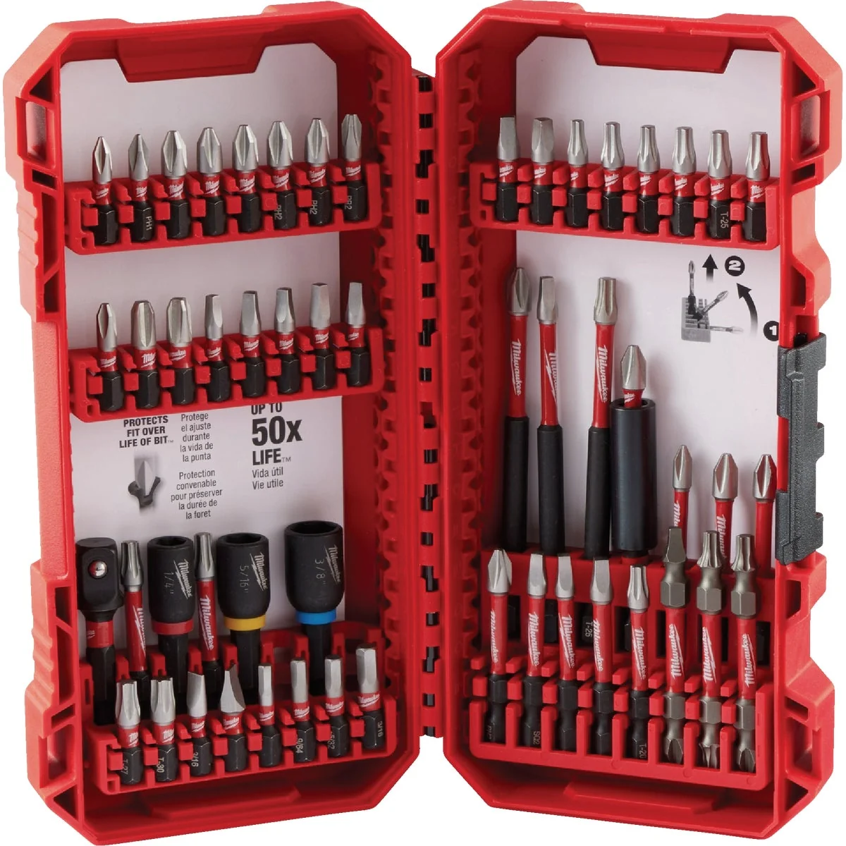 Sophisticated Milwaukee SHOCKWAVE 54-Piece Impact Duty Screwdriver Bit Set Premium Material