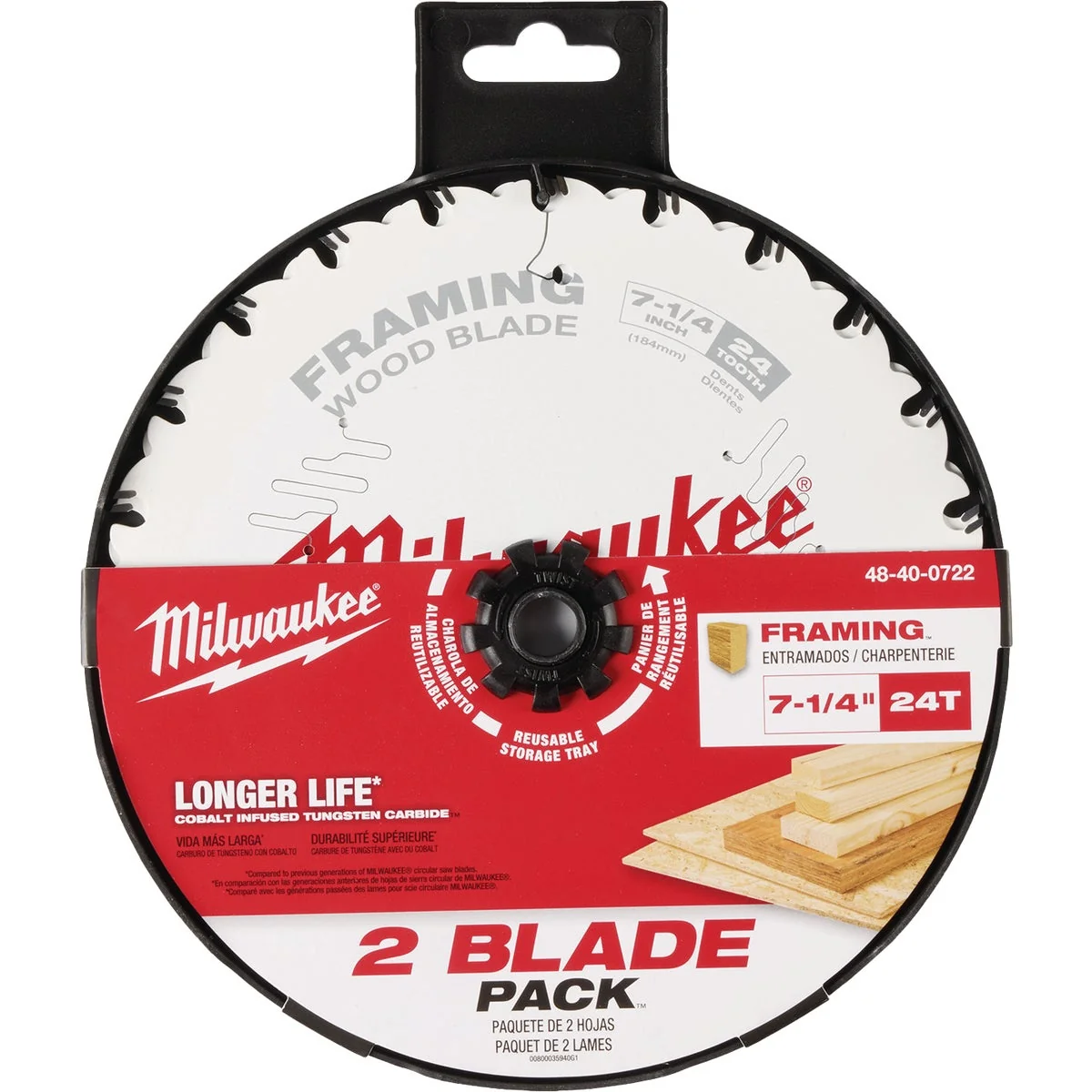 Effective Milwaukee 7-1 4 In. 24-Tooth Framing Circular Saw Blade 2-Pack Consistent