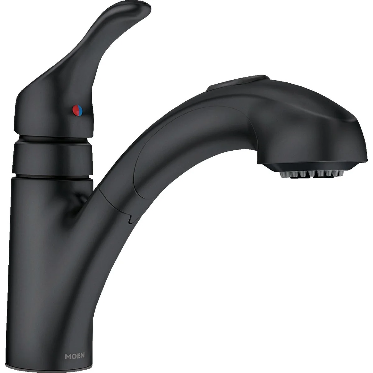 Unique Moen Renzo 1-Handle Pull-Out Kitchen Faucet Matte Black Sustainable