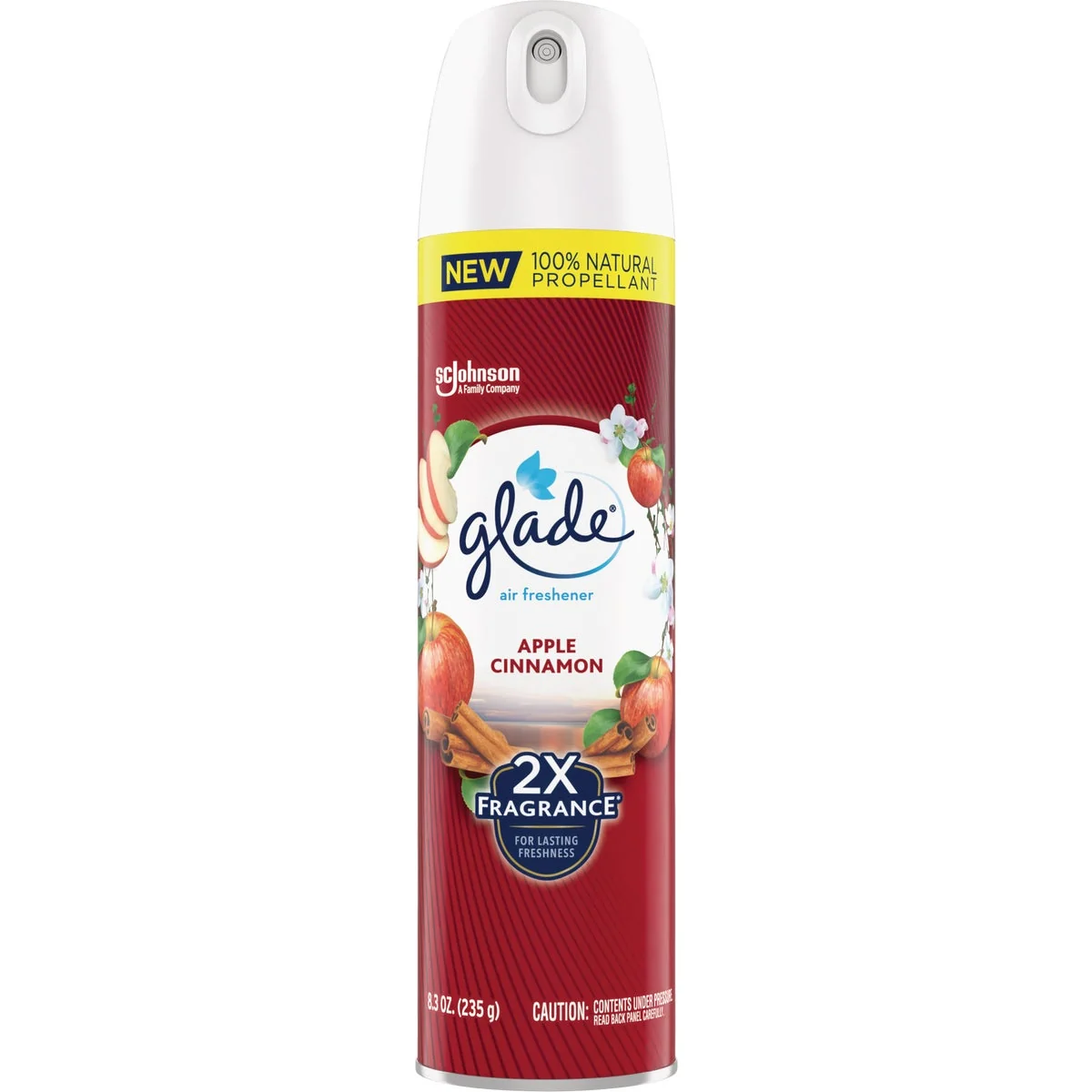 Pure Glade 2X Fragrance 8.3 Oz. Apple Cinnamon Spray Air Freshener Lightweight