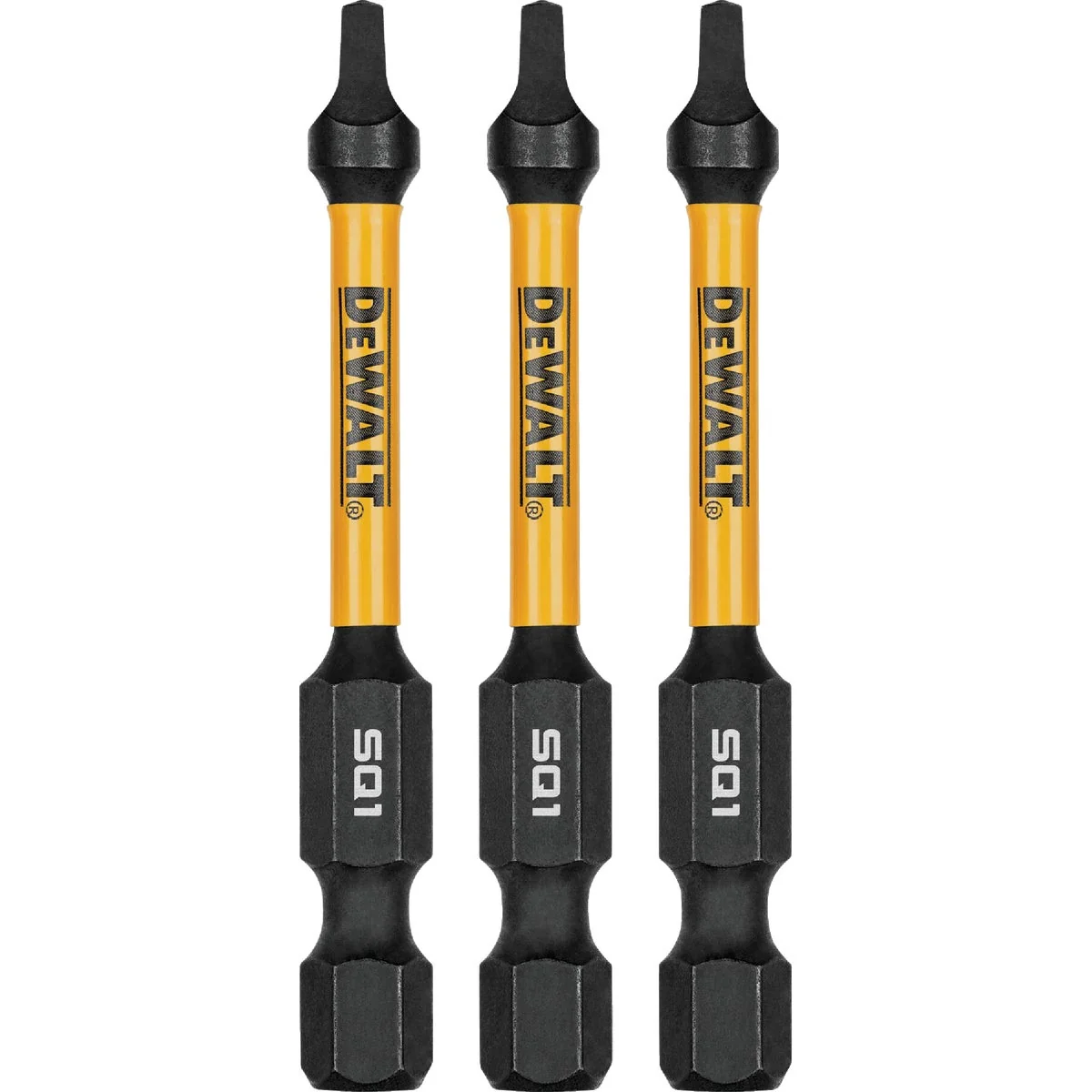 Elite DEWALT FlexTorq 2-1 4 In. 1 Square Insert Impact Screwdriver Bit 3-Pack Fast