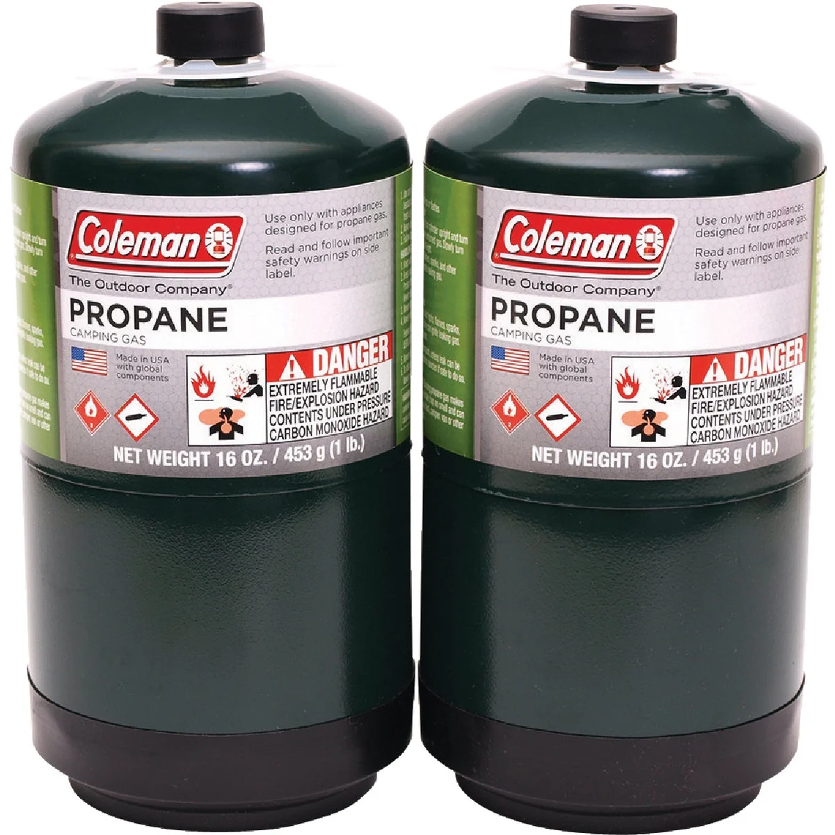 Elite Coleman 1 Lb. Propane Cylinder 2-Pack Professional
