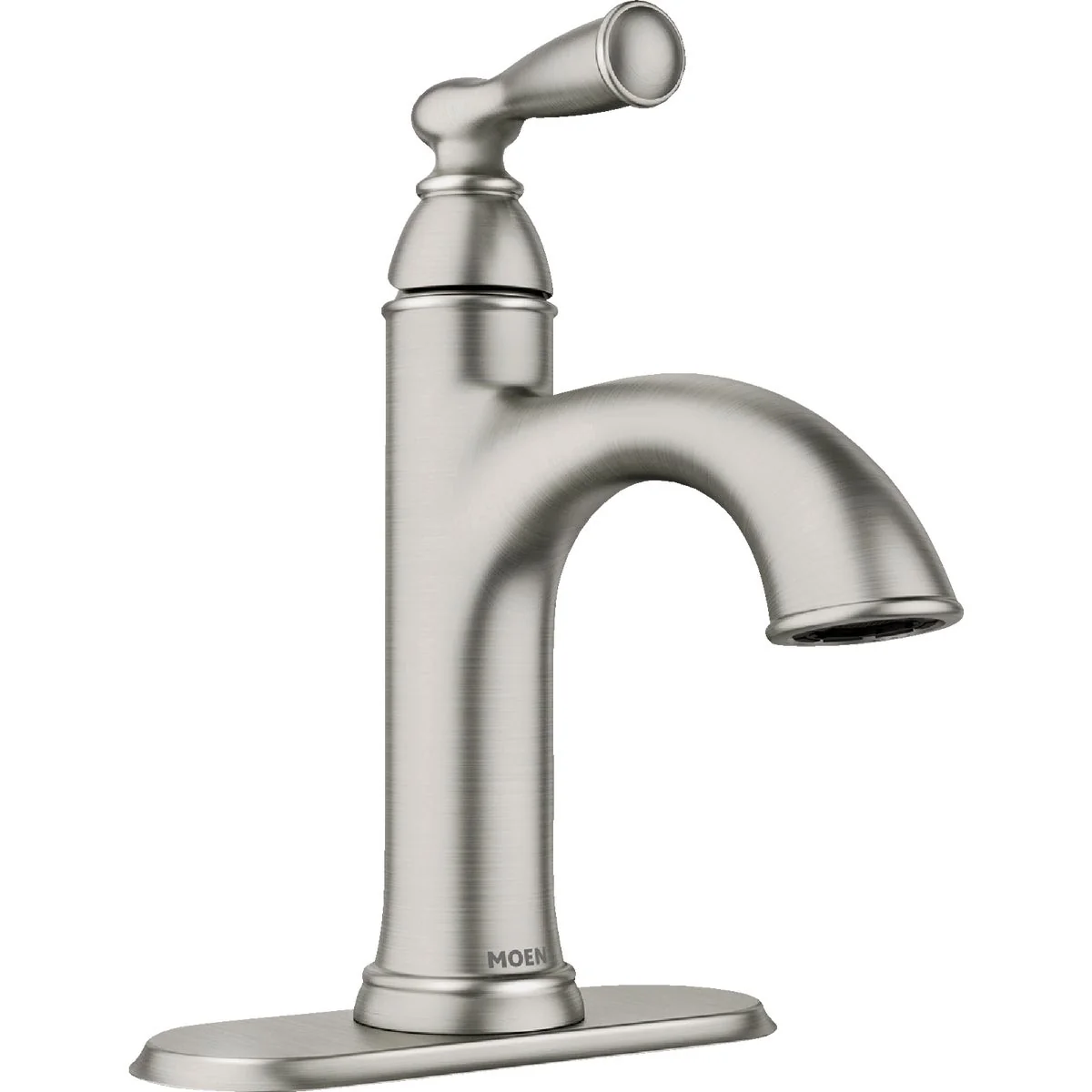 Prestigious Moen Banbury 1-Handle Lever Centerset Bathroom Faucet Spot Resist Brushed Nickel Innovative