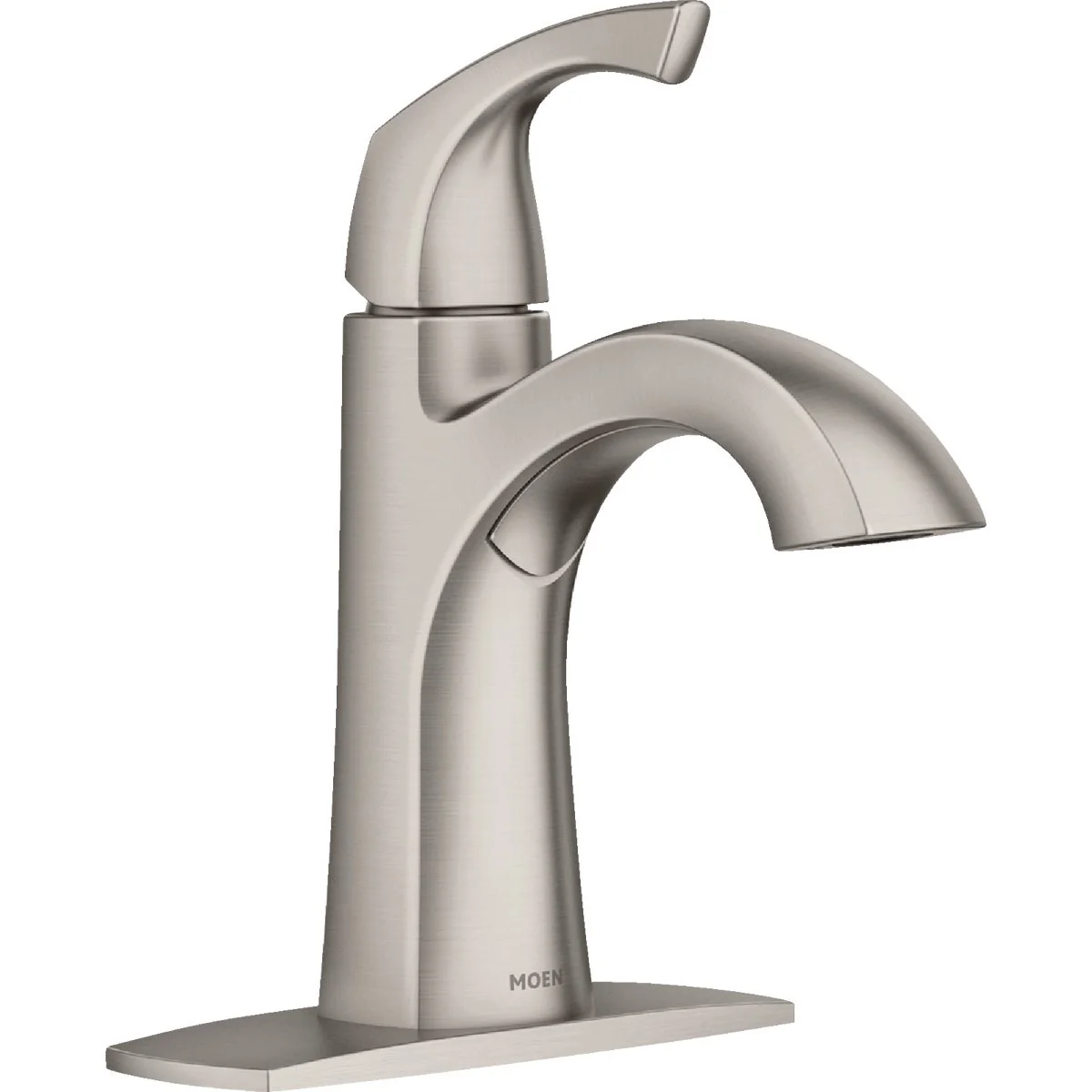 Professional Moen Lindor 1-Handle Lever Centerset Bathroom Faucet Spot Resist Brushed Nickel Healthy