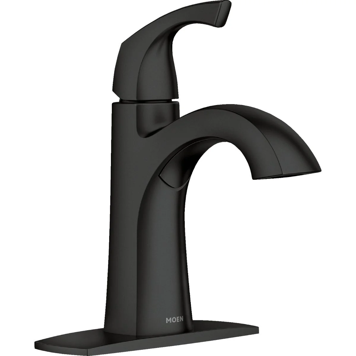 Trendy Moen Lindor 1-Handle Lever Centerset Bathroom Faucet Matte Black Efficient