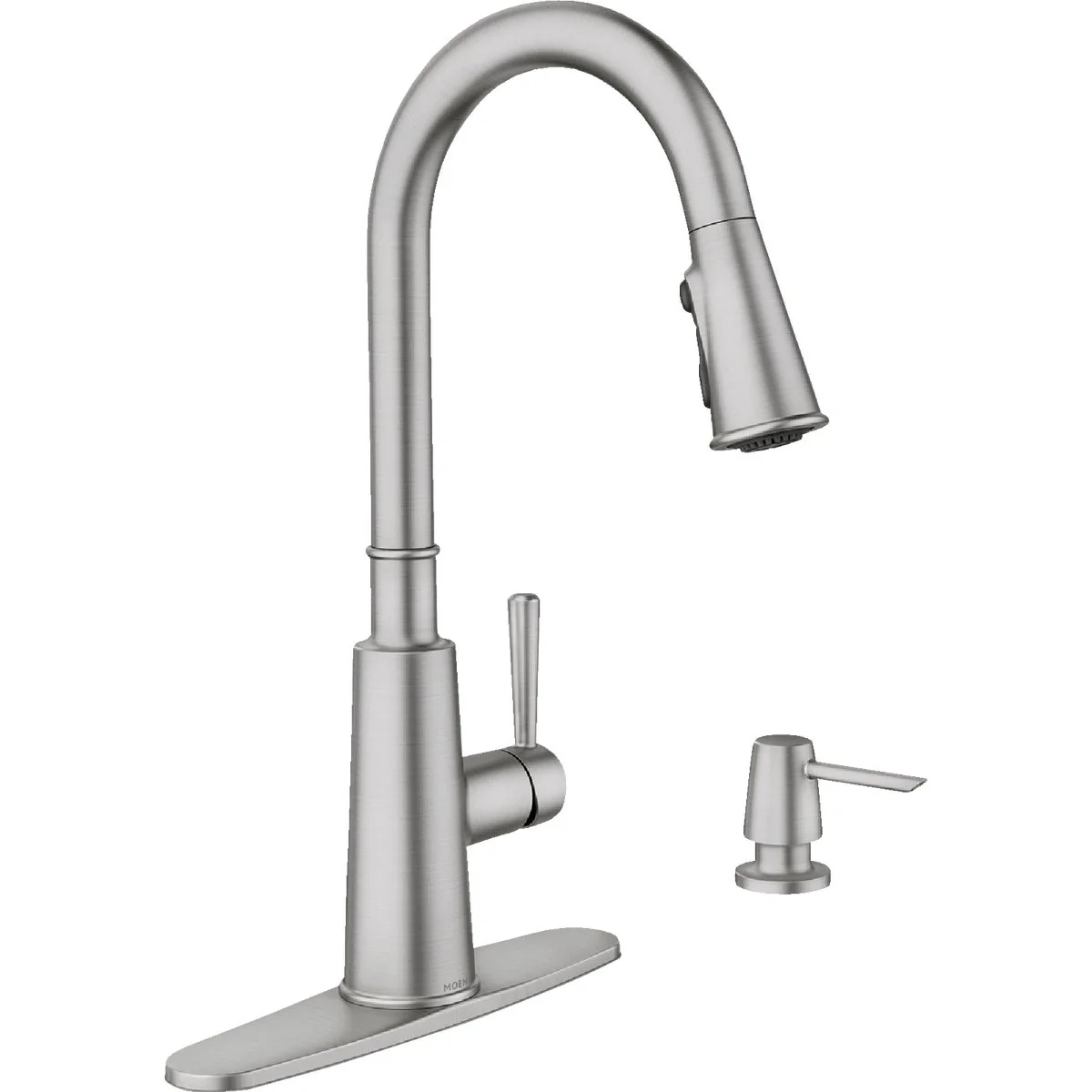 Luxury Moen Fenn 1-Handle Pull-Down Kitchen Faucet Stainless Steel Versatile