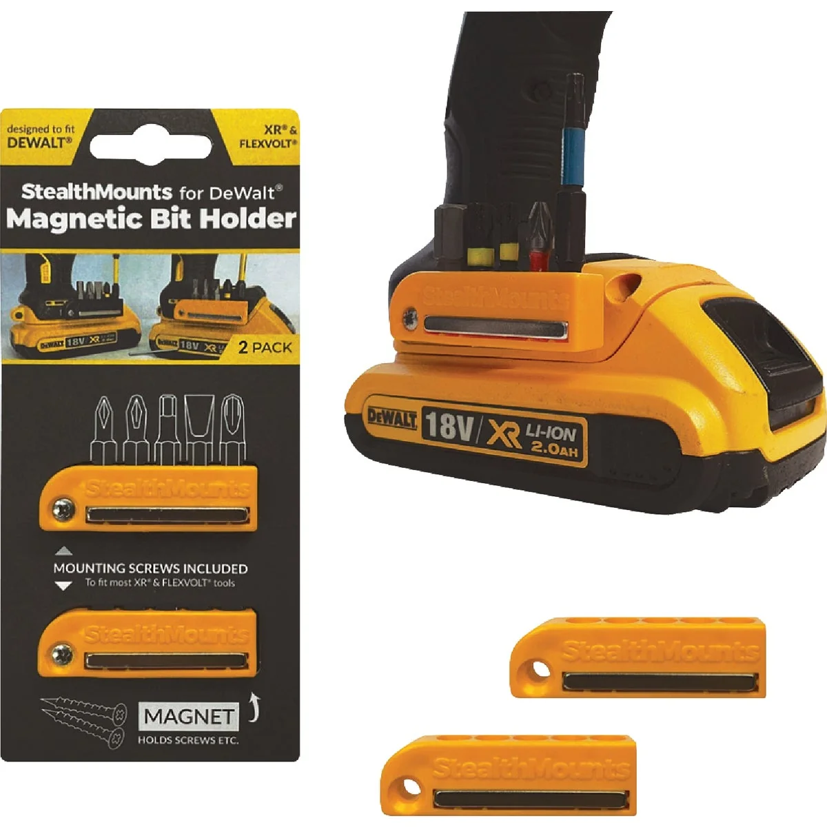 Casual StealthMounts Magnetic Bit Holders for DEWALT 20V MAX 2-Pack Fashionable