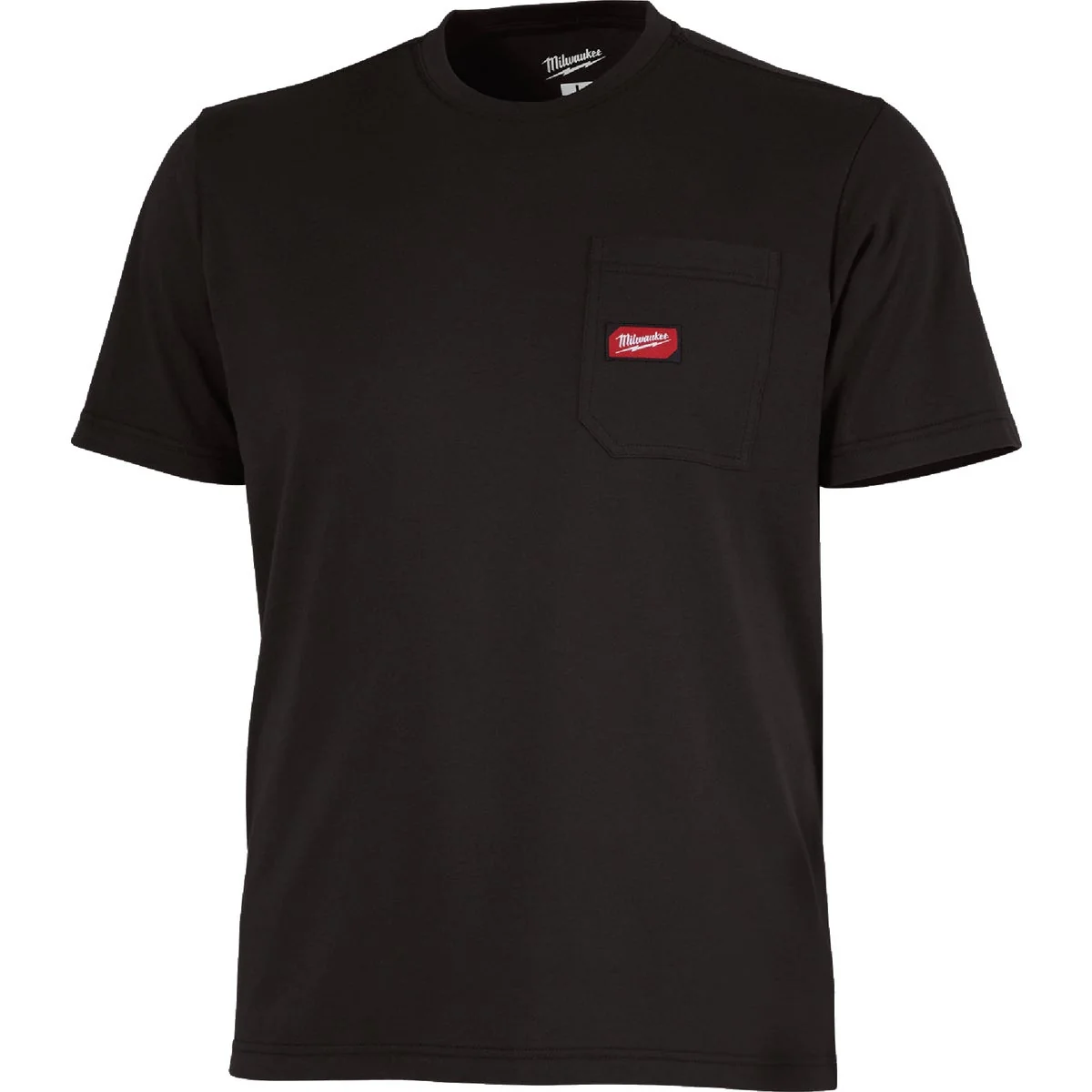 High-Quality Milwaukee GridIron Large Black Short Sleeve Heavy-Duty Pocket T-Shirt Trendy