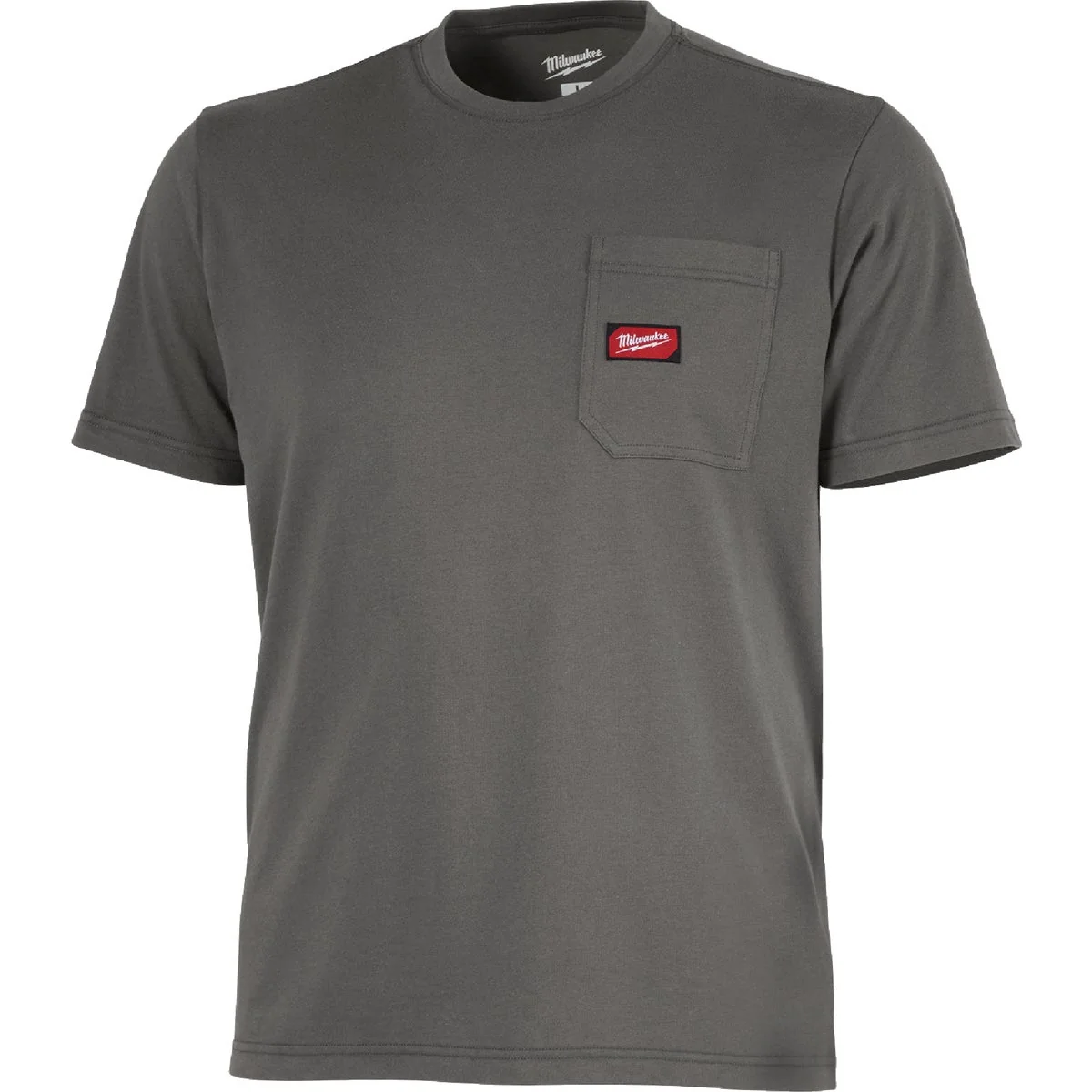 Next-Generation Milwaukee GridIron XL Gray Short Sleeve Heavy-Duty Pocket T-Shirt Contemporary