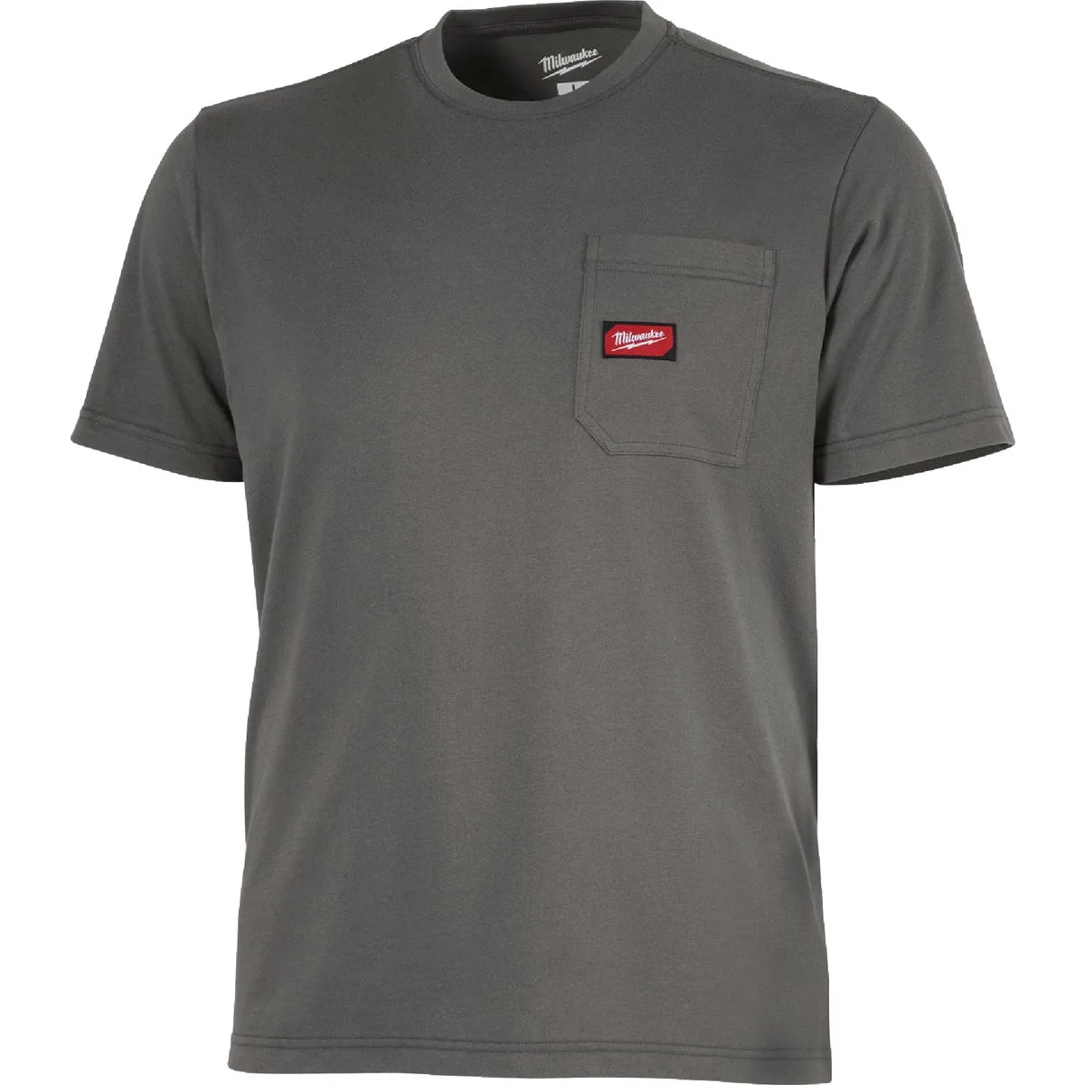 Fashionable Milwaukee GridIron 2XL Gray Short Sleeve Heavy-Duty Pocket T-Shirt Sustainable