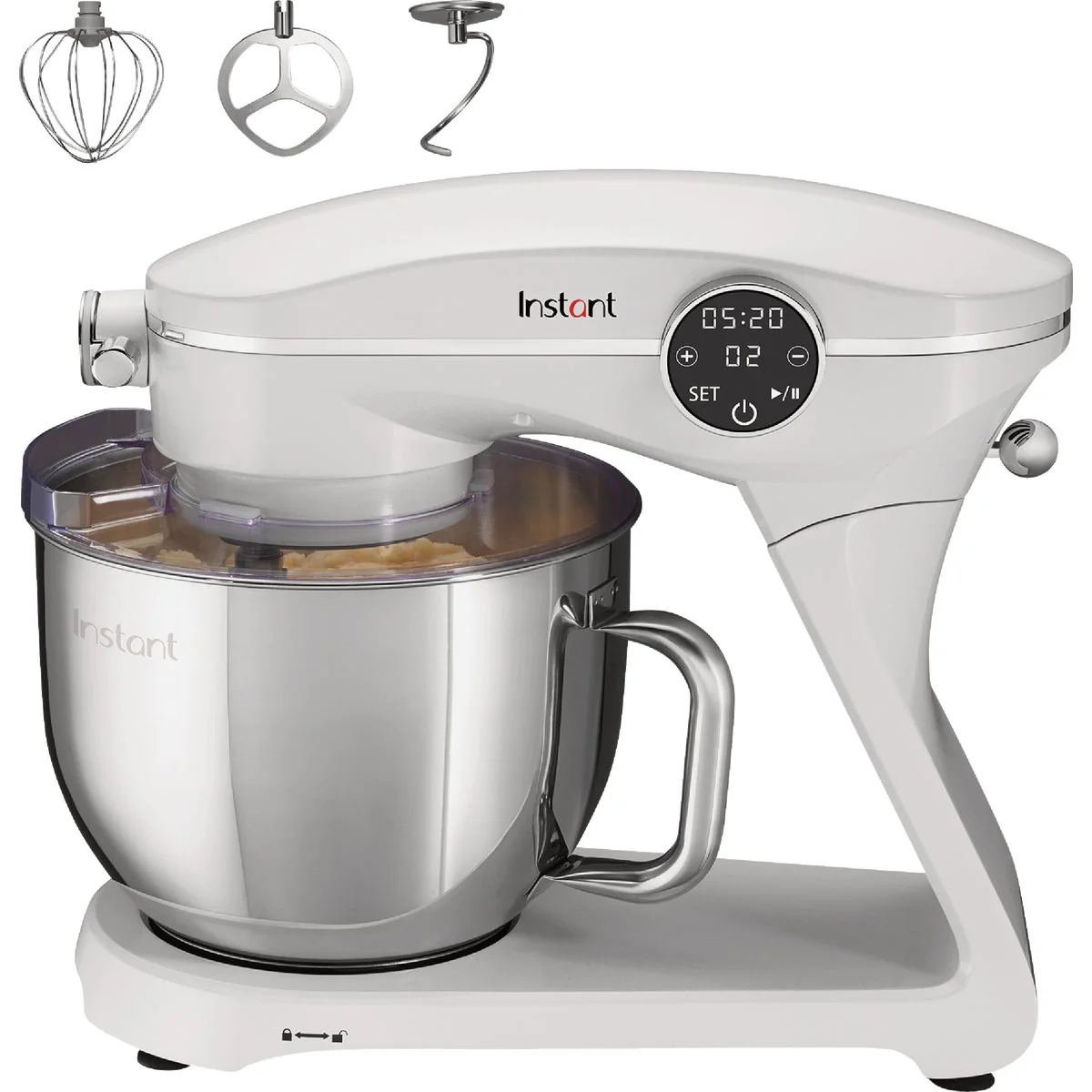 Smooth Instant 7.4 Qt. 10-Speed Pearl Stand Mixer Lightweight