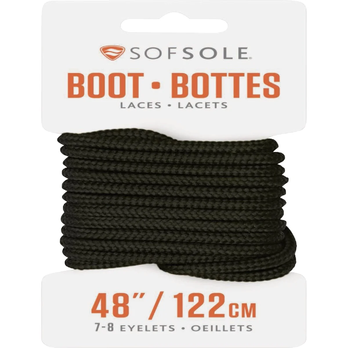 Safe Sof Sole 48 in. Black Boot Laces Enhanced