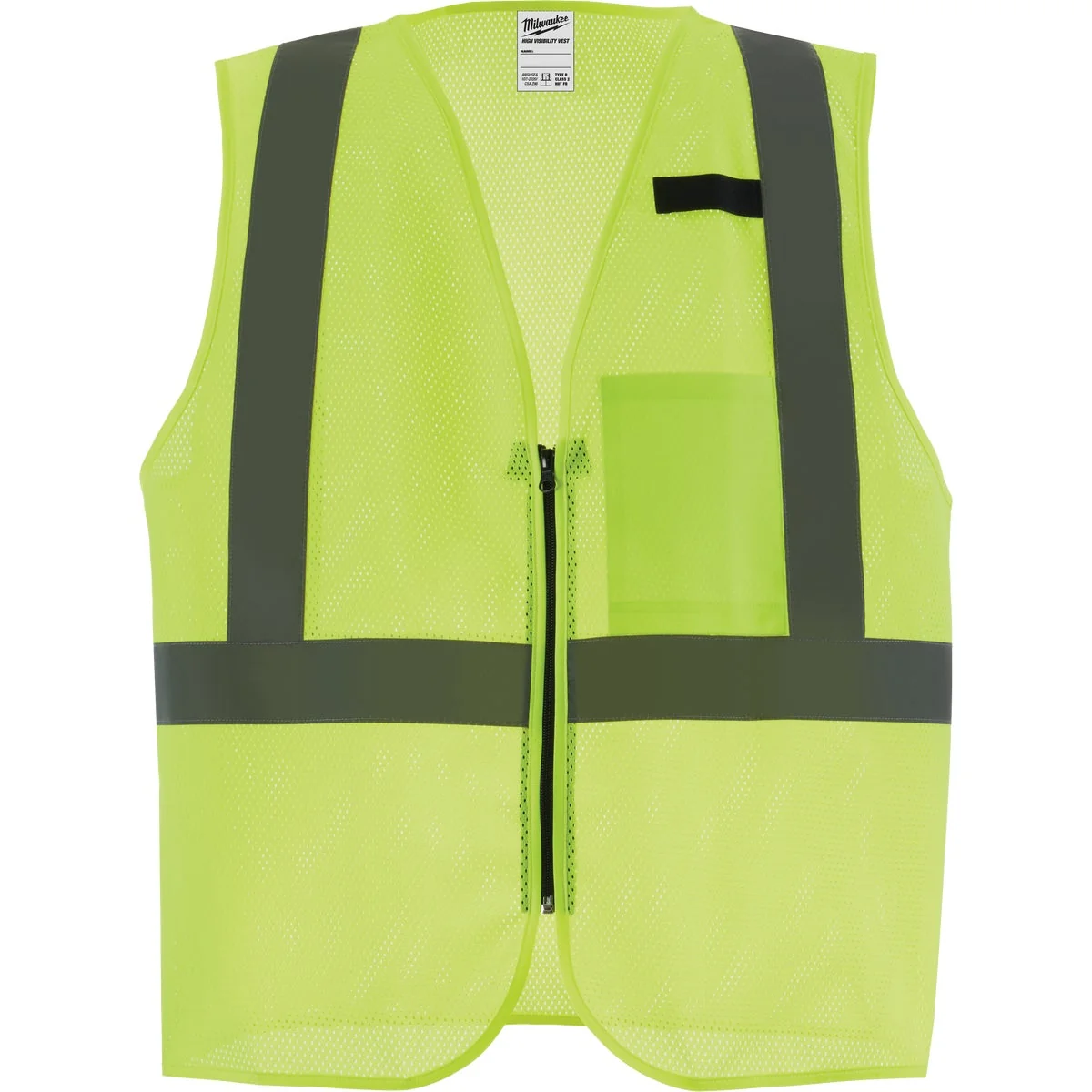 Exclusive Milwaukee Class 2 High Visibility Yellow Mesh One Pocket Safety Vest S M Premium