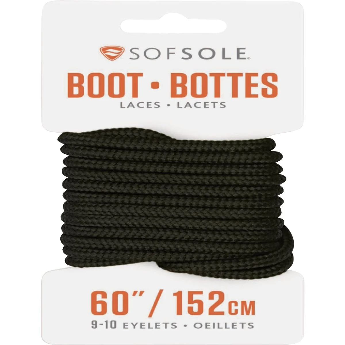 Advanced Sof Sole 60 in. Black Boot Laces Genuine