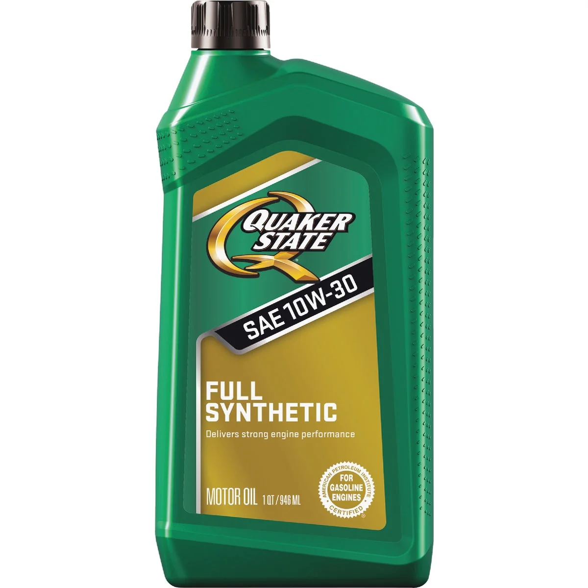Green Quaker State 10W30 1 Qt. Full Synthetic Motor Oil Advanced
