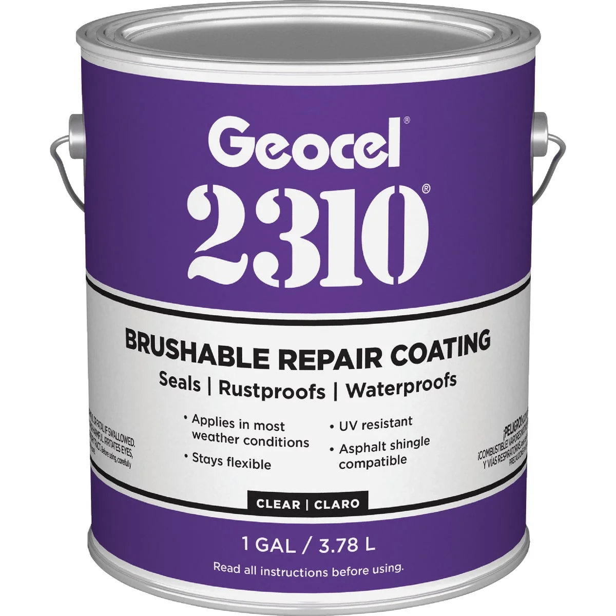 Premium Geocel 2310 Clear 1 Gal. Tripolymer Brushable Repair Sealant Coating Outstanding