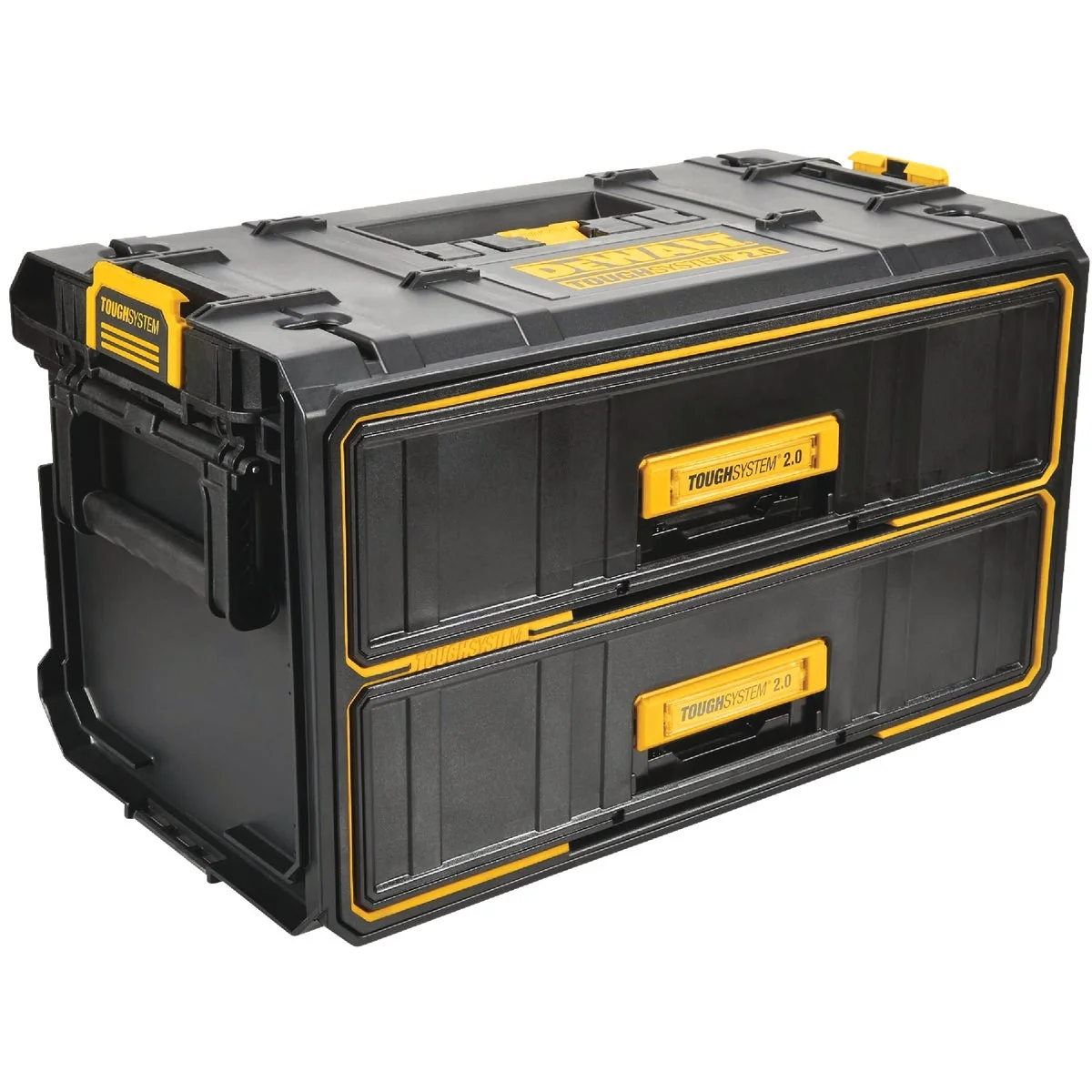 Durable DEWALT ToughSystem 2.0 2-Drawer Toolbox 22 Lb. Capacity Sophisticated