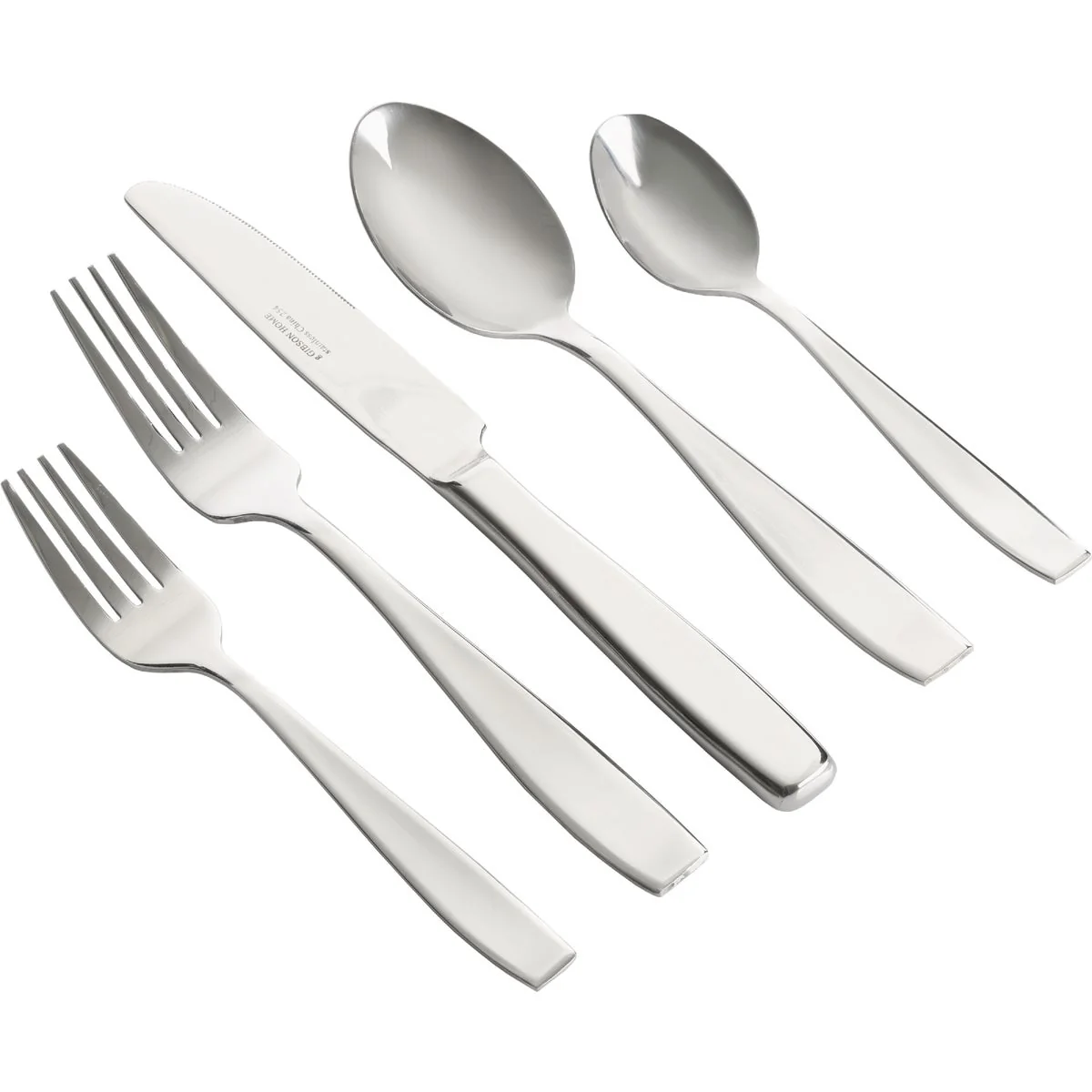 Practical Gibson Home Castleford Mirror Polished Flatware Set 20-Piece Original