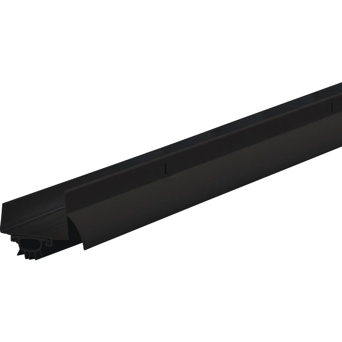 Unique M-D 1-3 4 In. x 1-5 8 In. x 36 In. Matte Black Aluminum U-Shaped Door Bottom with Drip Cap Lightweight