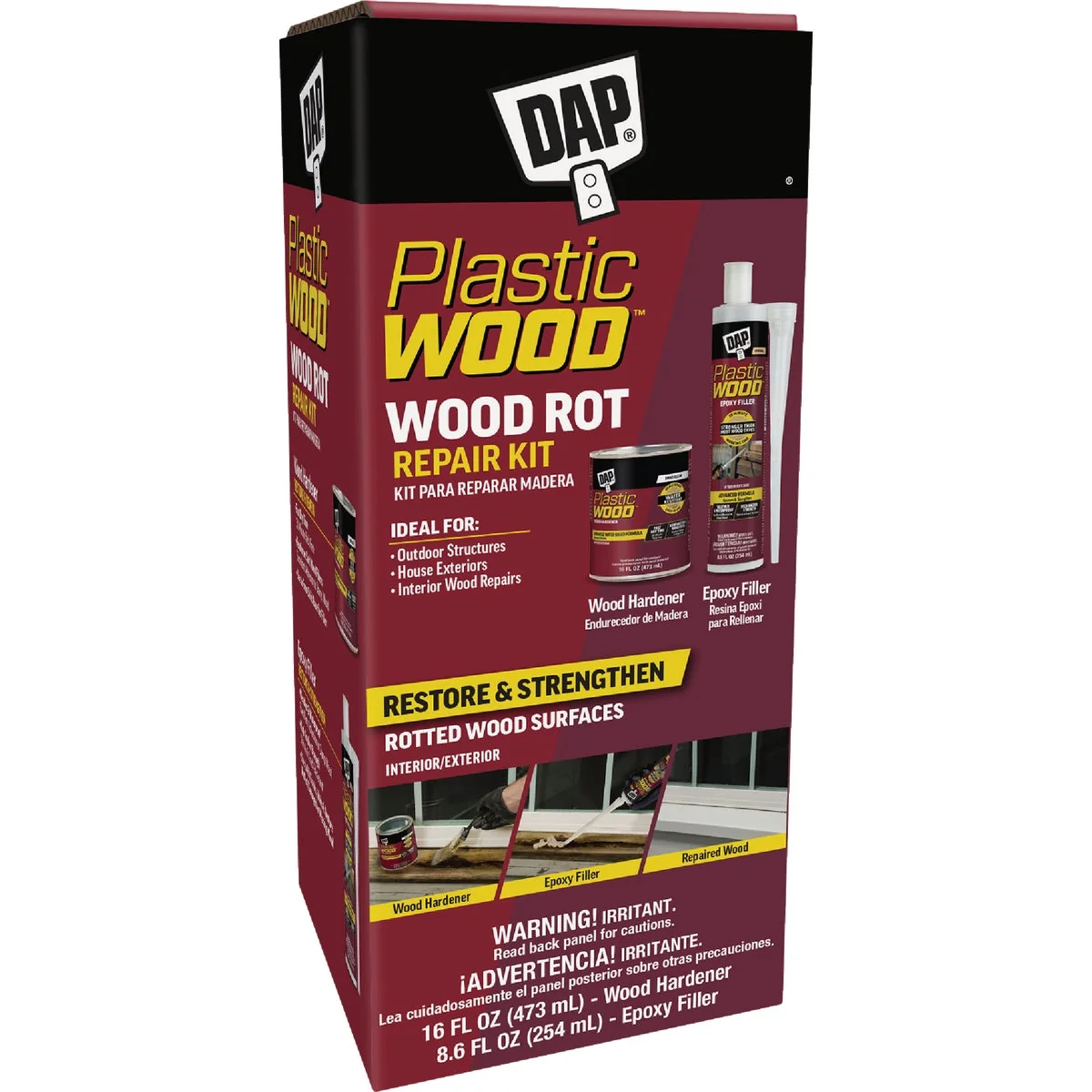 Superior Dap Natural Plastic Wood Rot Repair Kit High-Grade