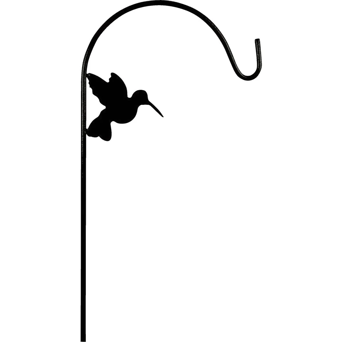 Premium American Gardenworks 65 In. Black Steel Shepherd Hook with Hummingbird Carefully Designed