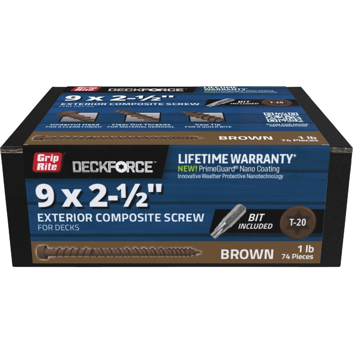 Superior Grip-Rite DeckForce 2-1 2 In. Composite Acacia Deck Screw Original Design
